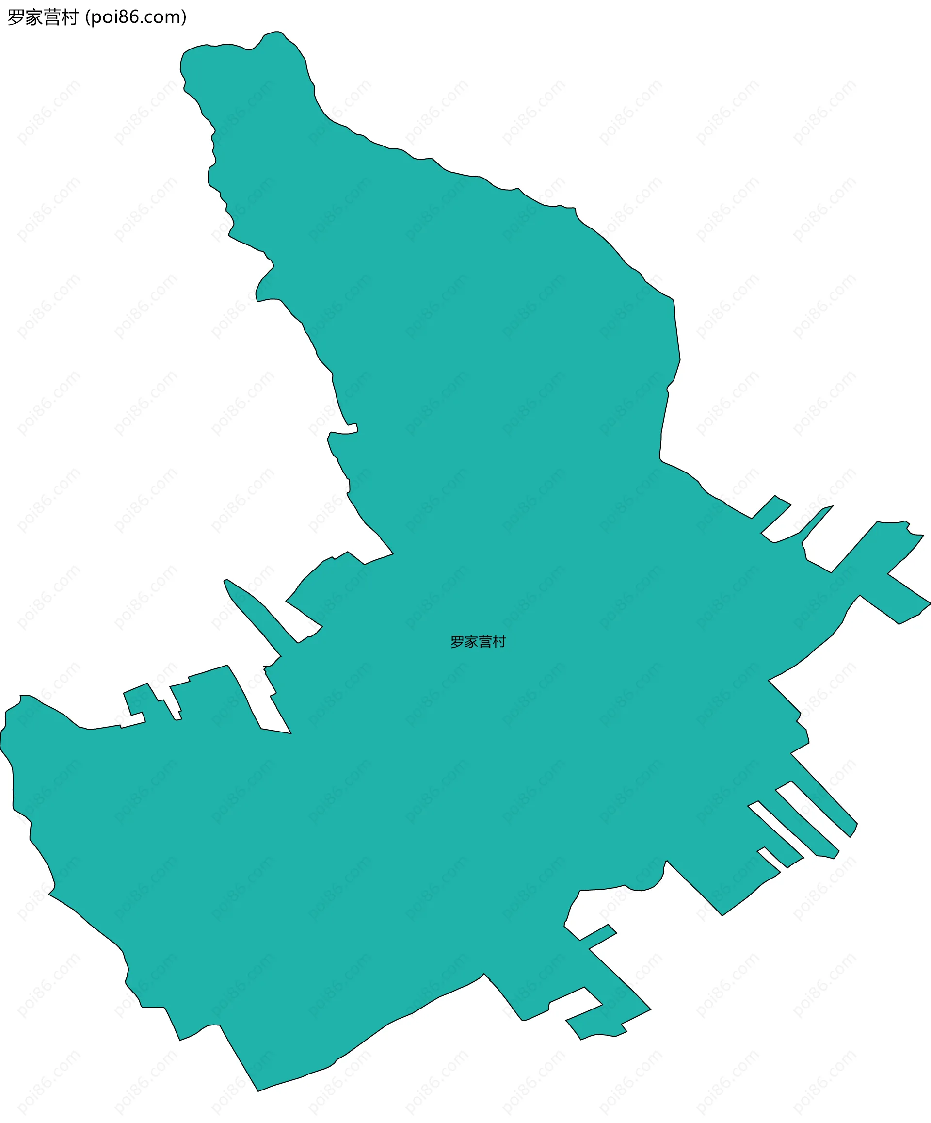 罗家营村边界地图