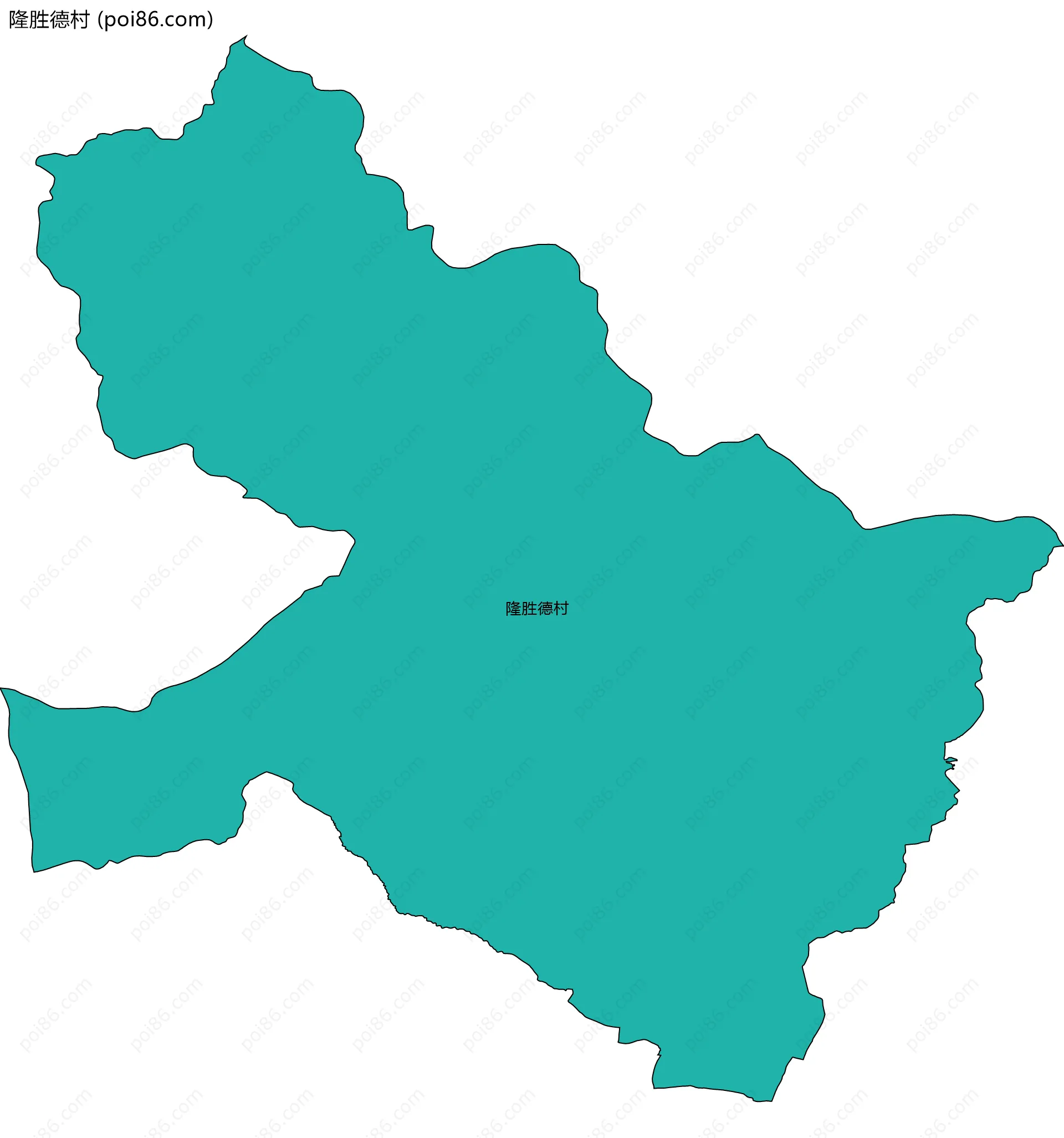隆胜德村边界地图