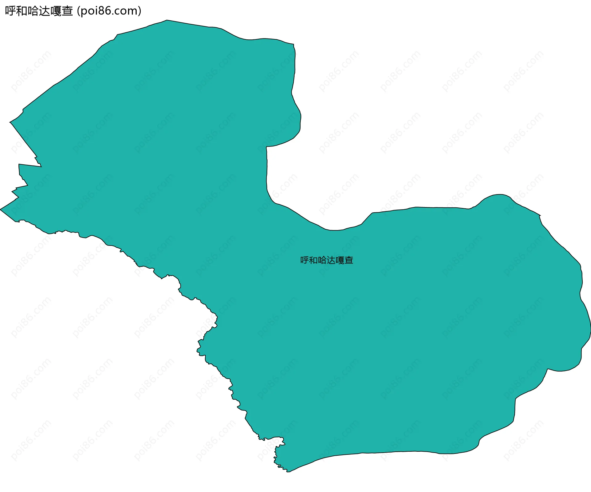 呼和哈达嘎查边界地图