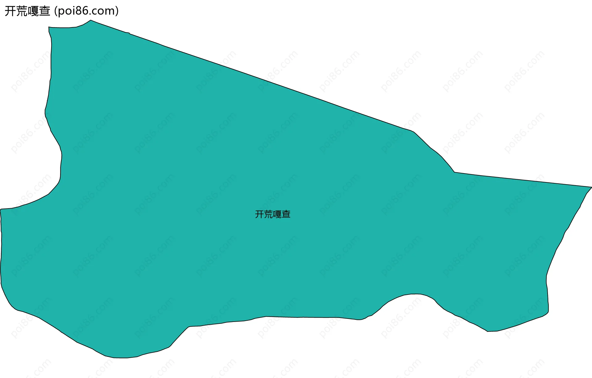 开荒嘎查边界地图