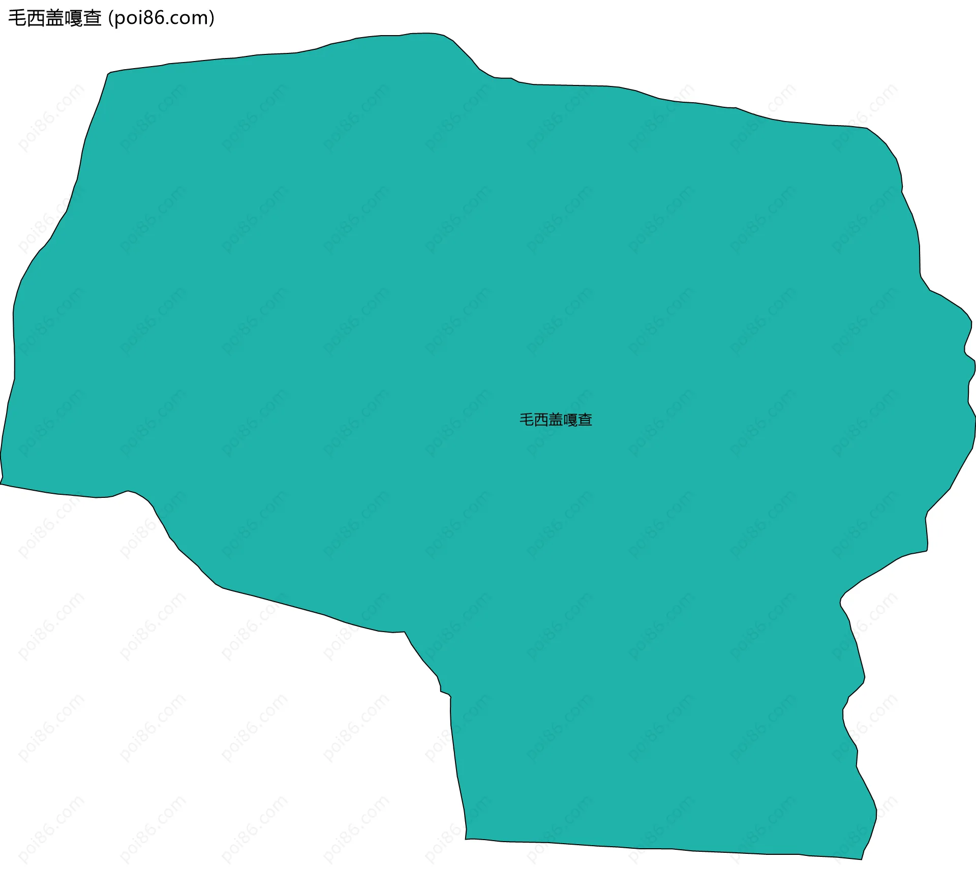 毛西盖嘎查边界地图