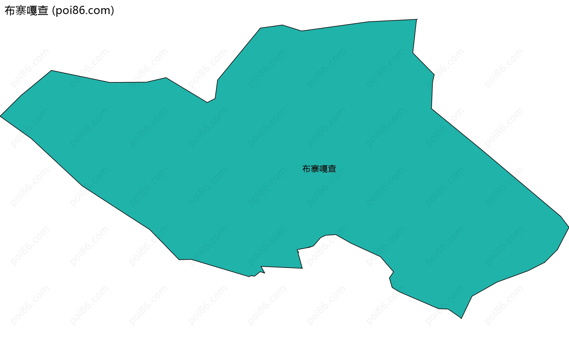 布寨嘎查边界地图