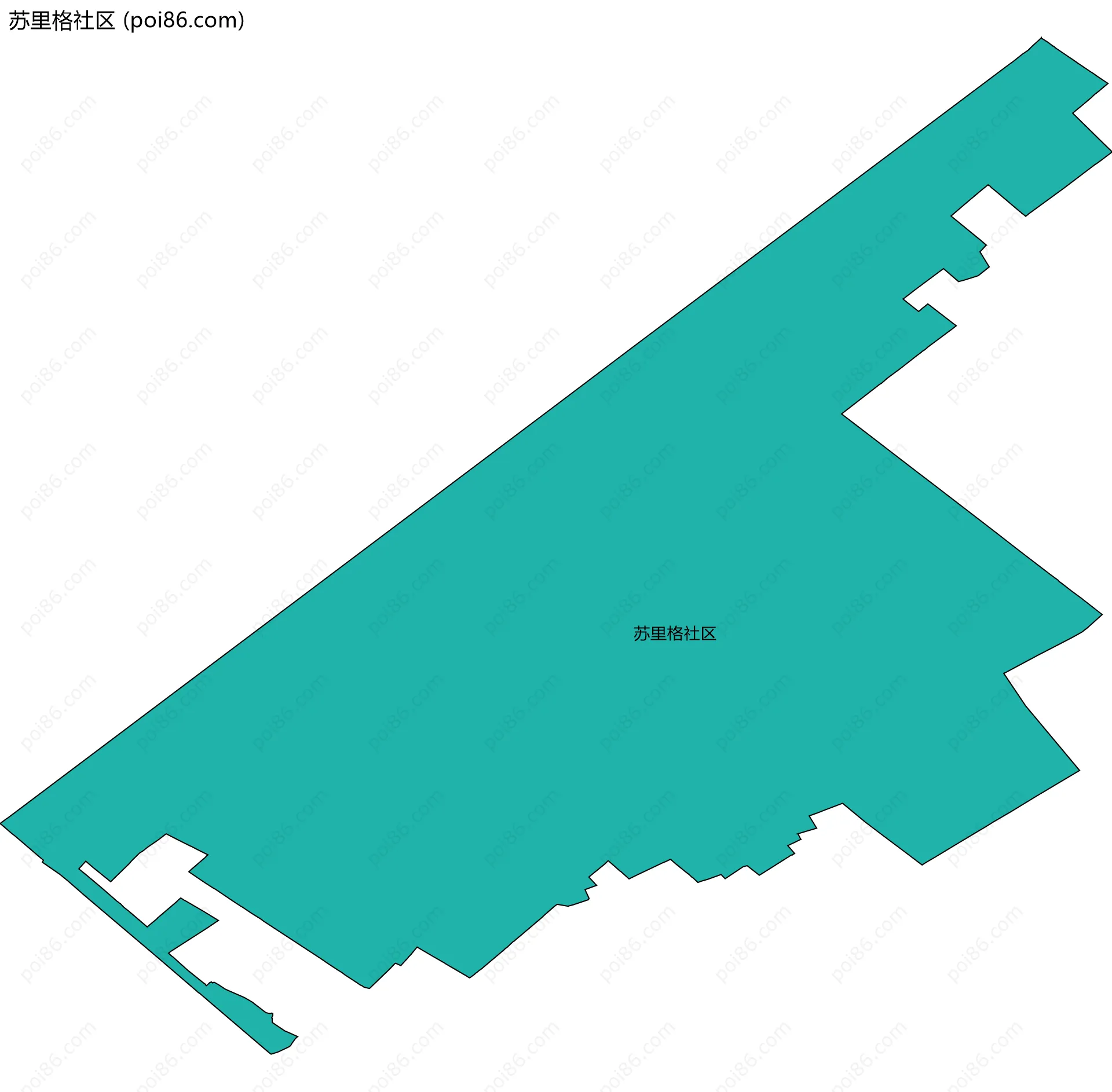 苏里格社区边界地图