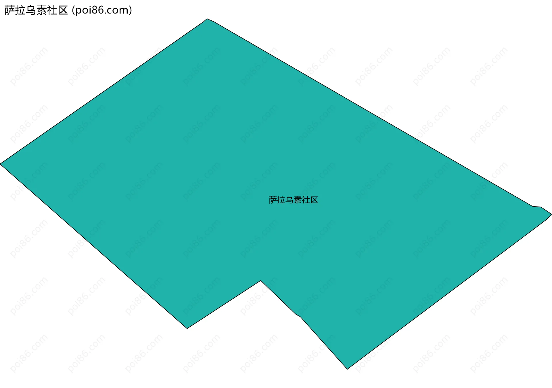 萨拉乌素社区边界地图