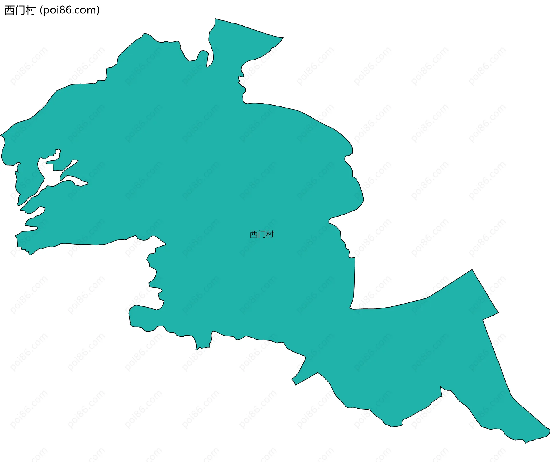 西门村边界地图