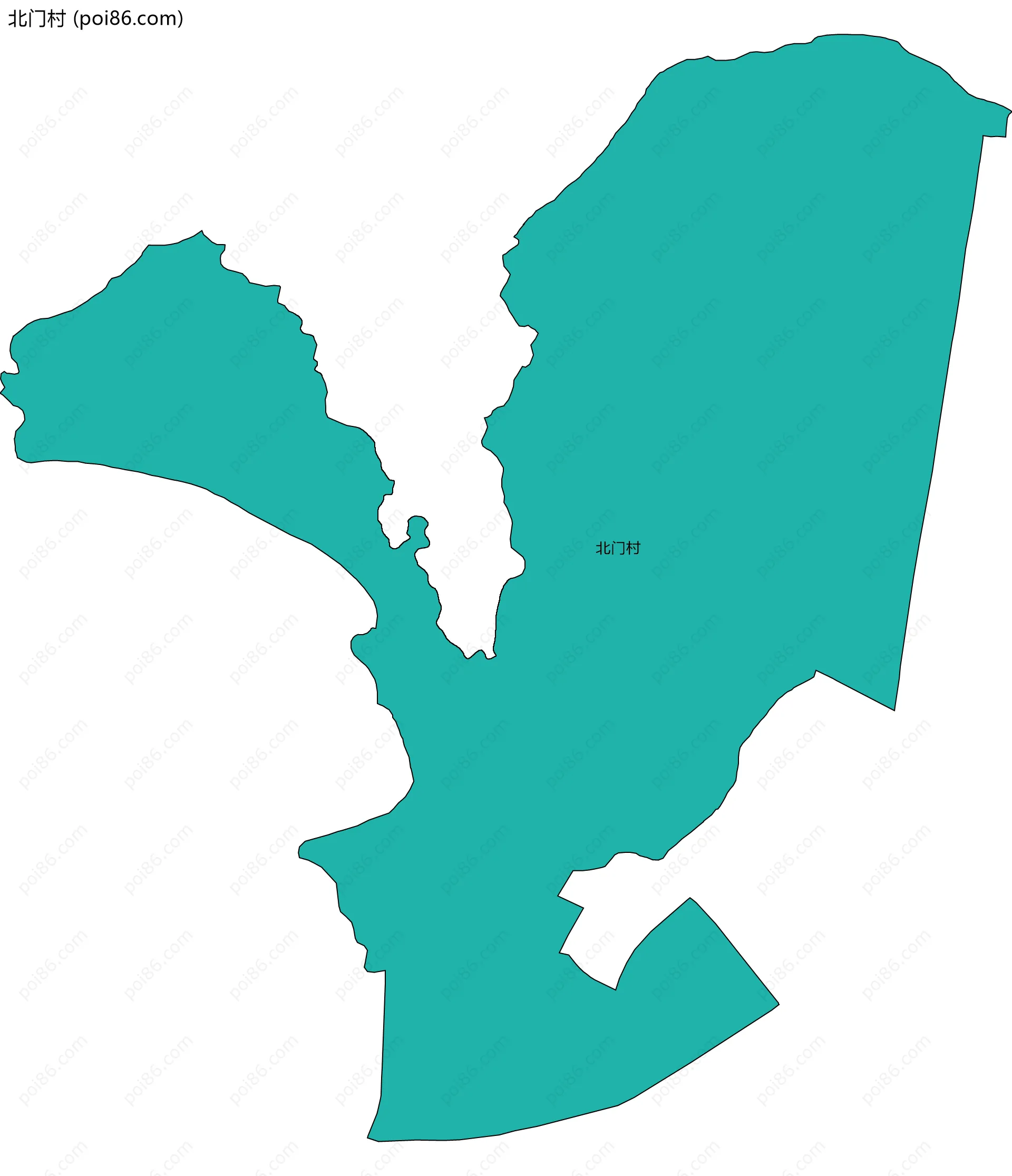 北门村边界地图