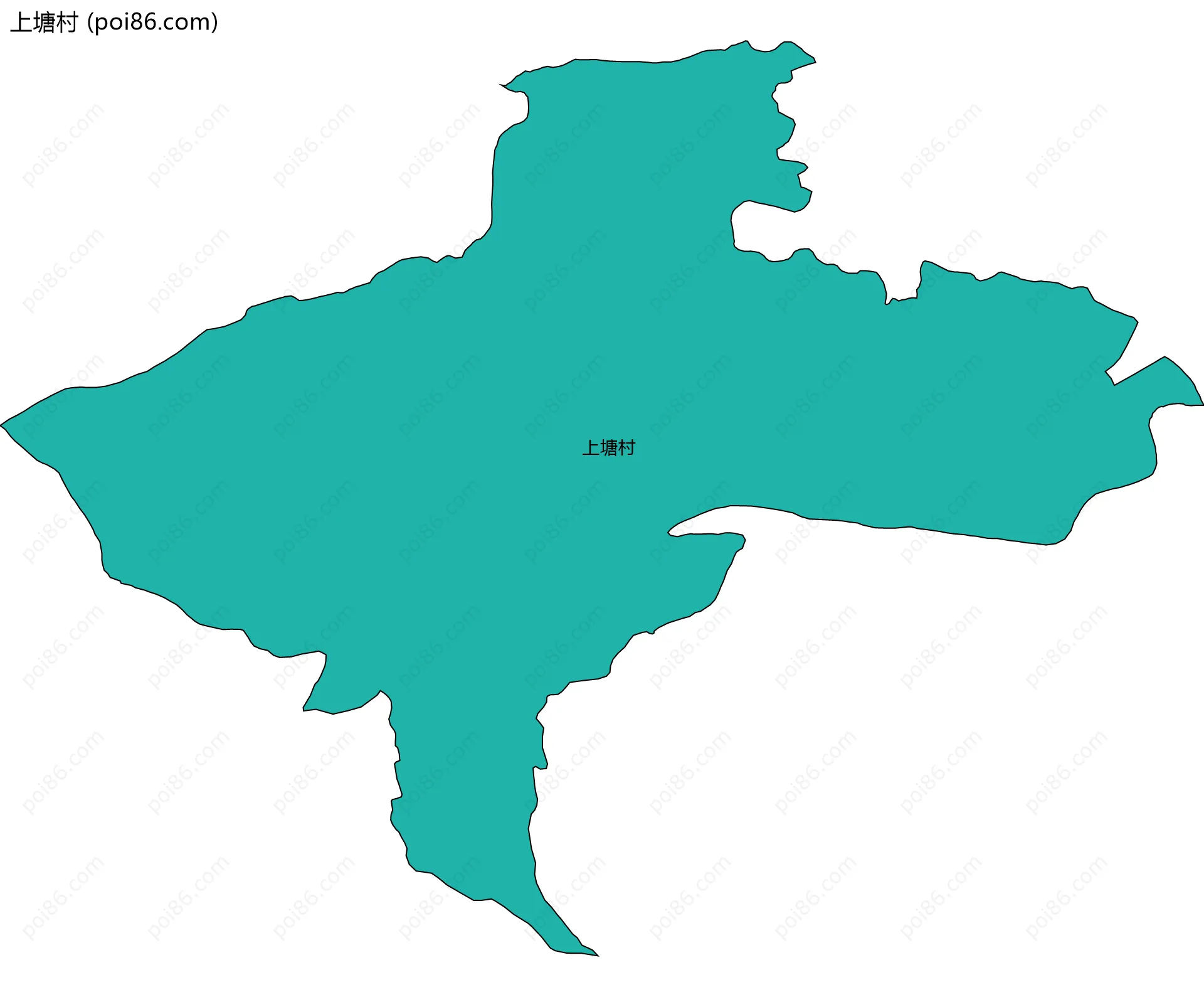 上塘村边界地图