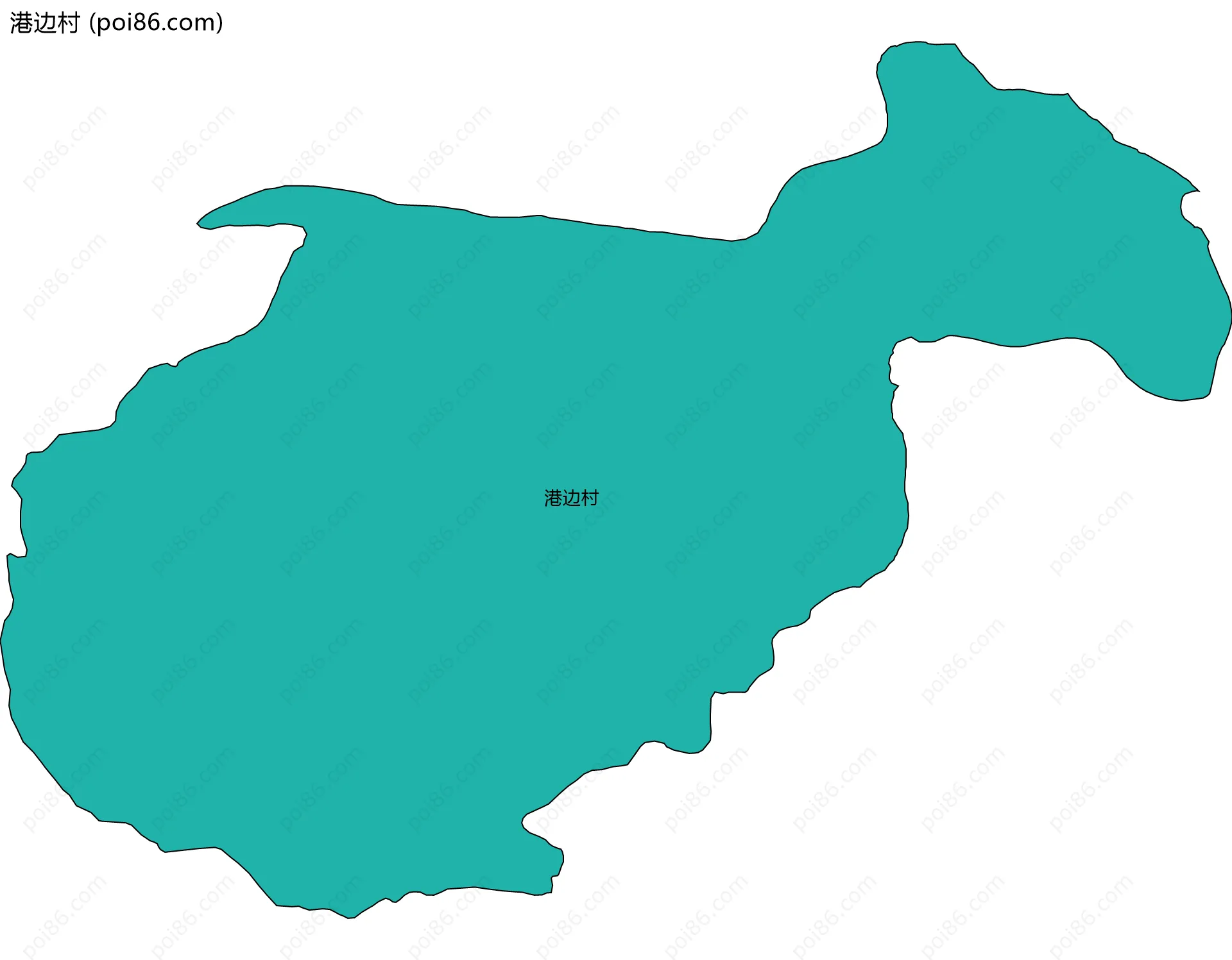 港边村边界地图