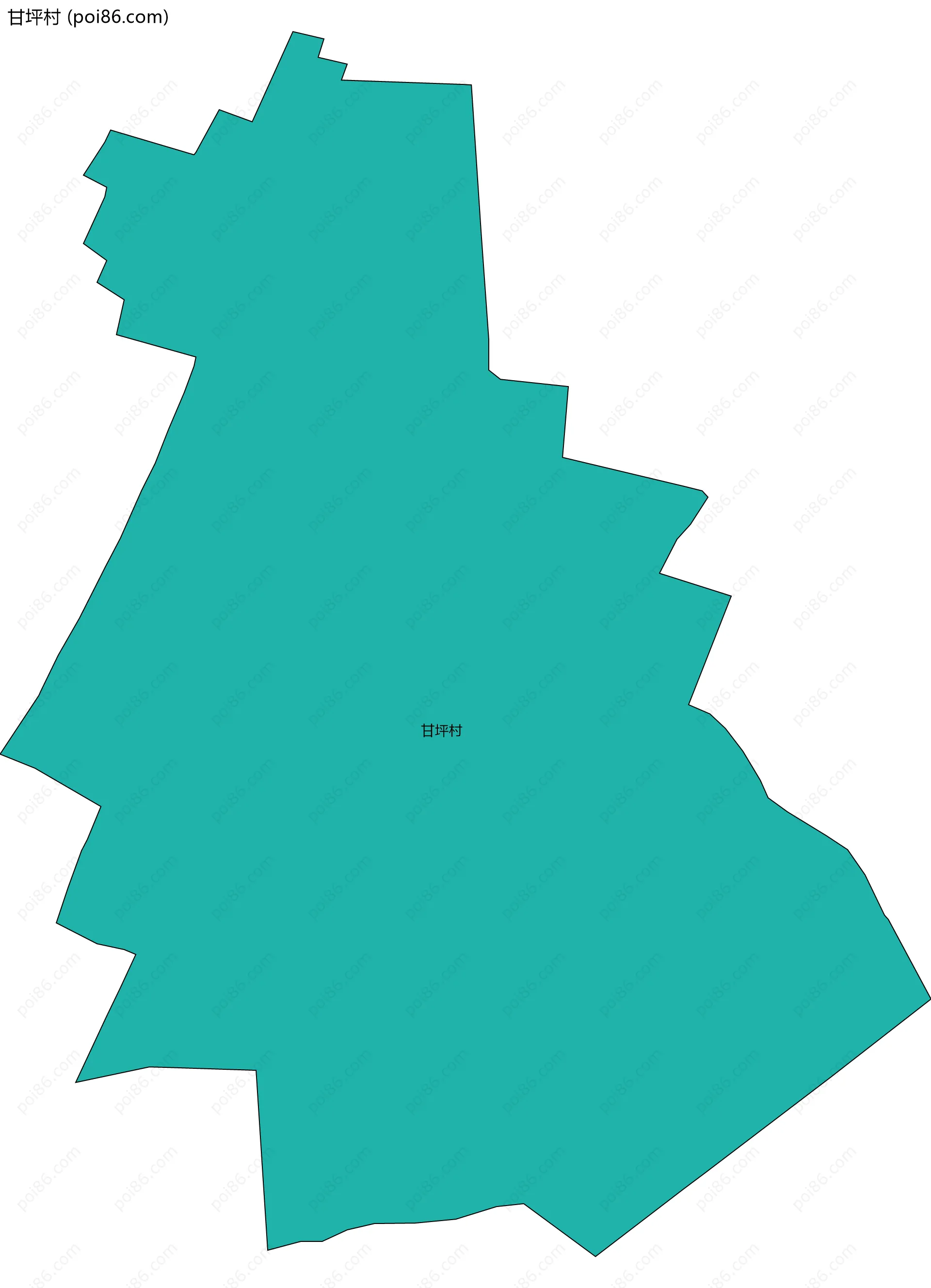 甘坪村边界地图