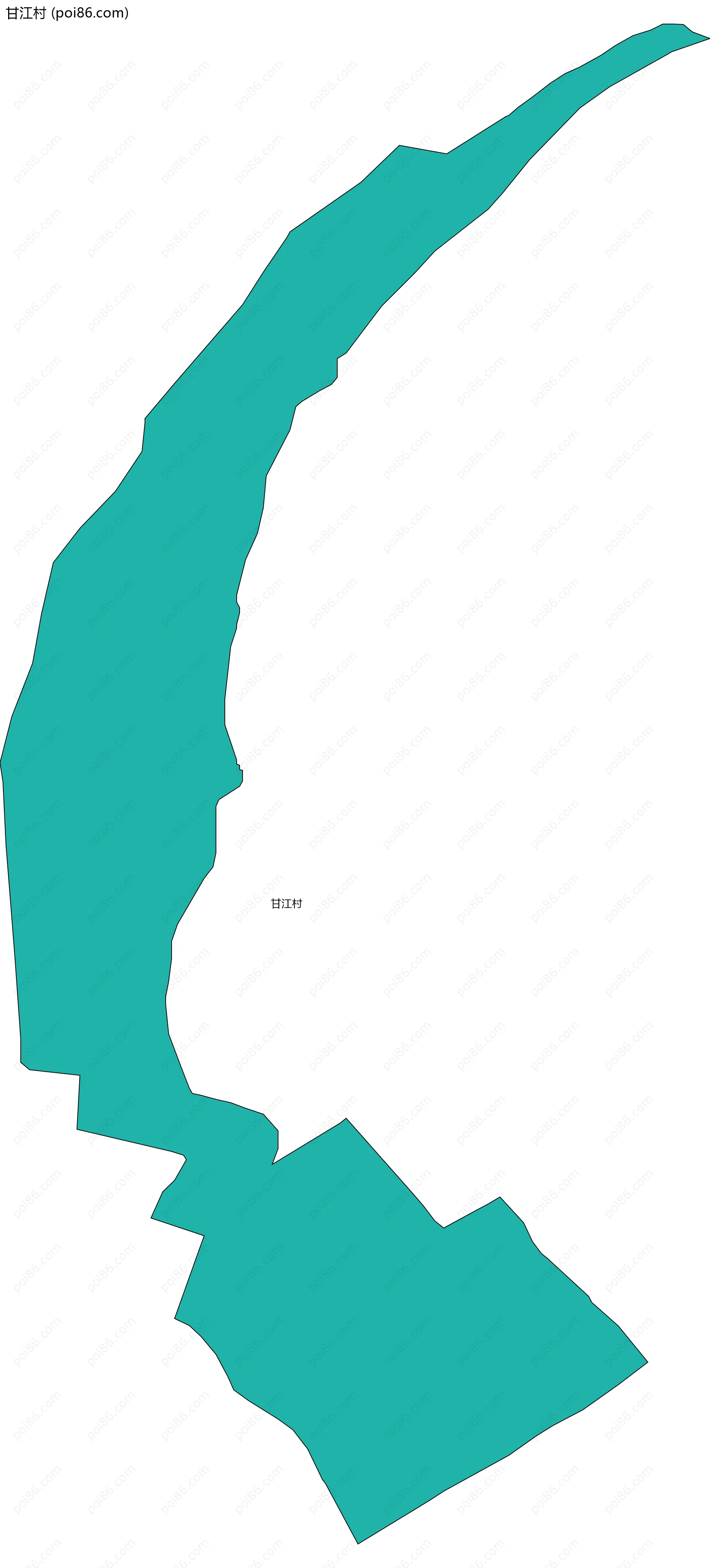 甘江村边界地图