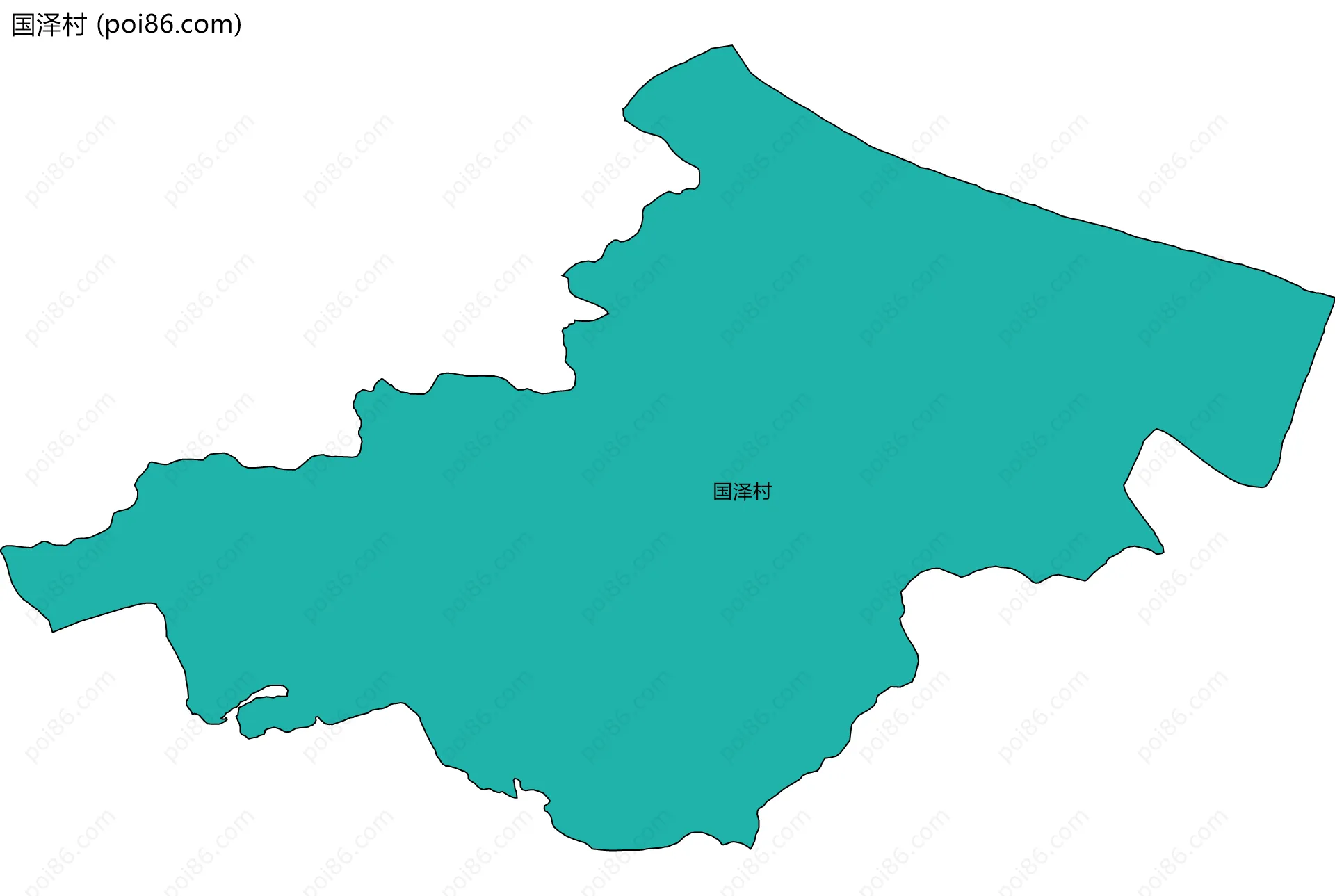 国泽村边界地图