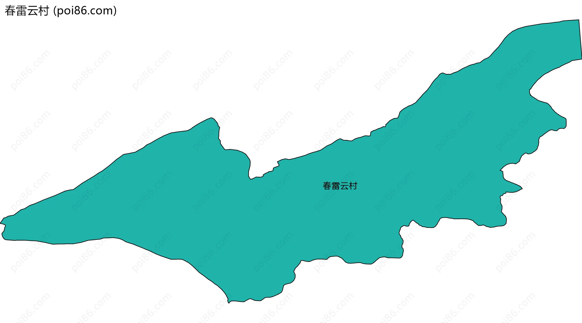 春雷云村边界地图