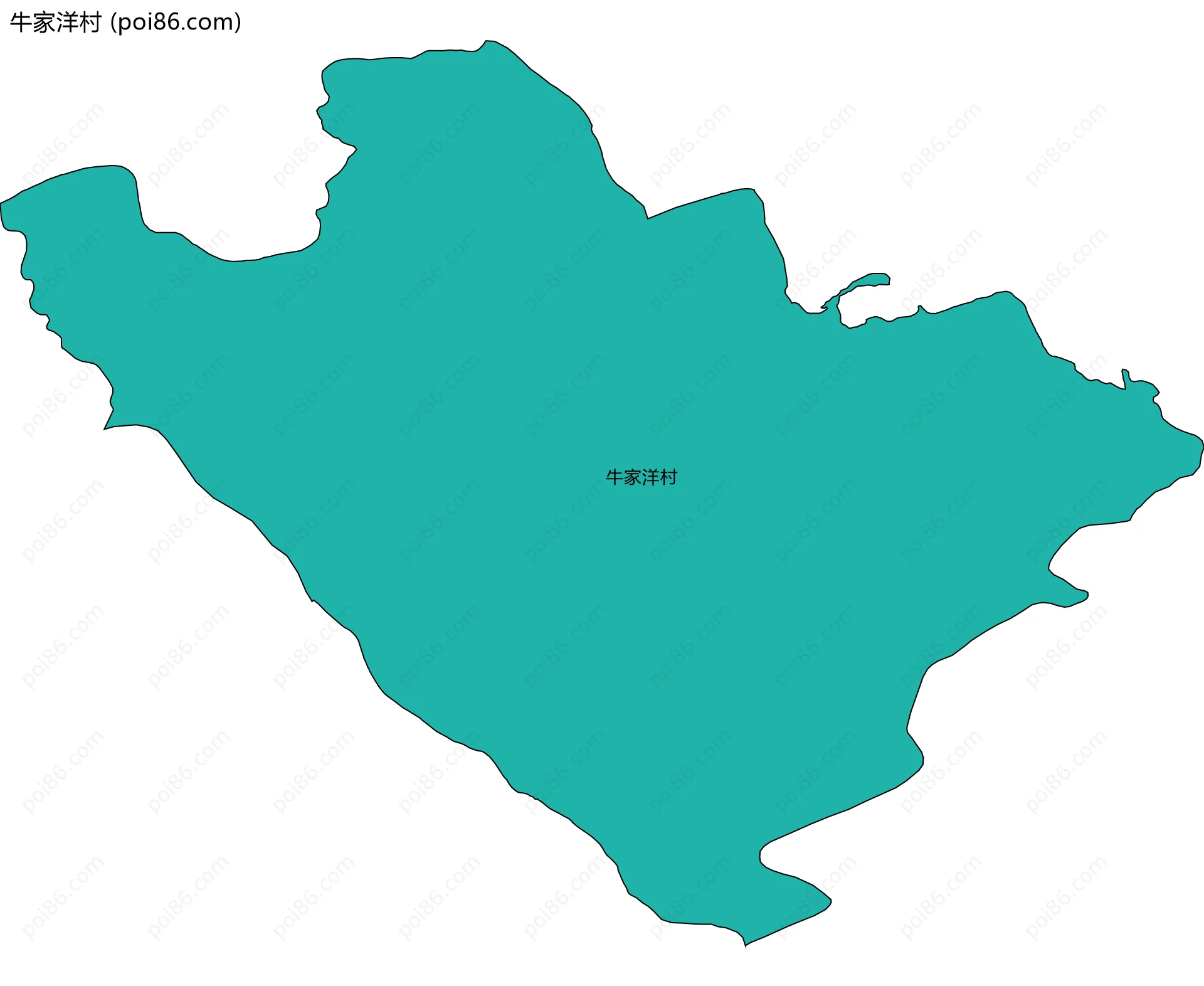 牛家洋村边界地图