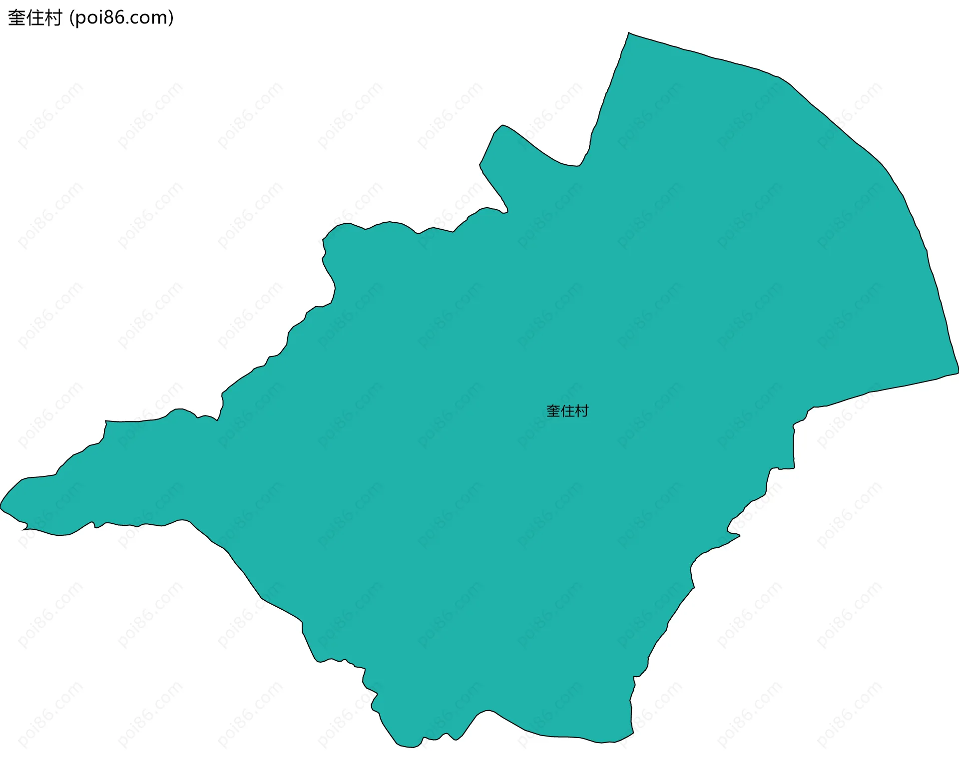 奎住村边界地图