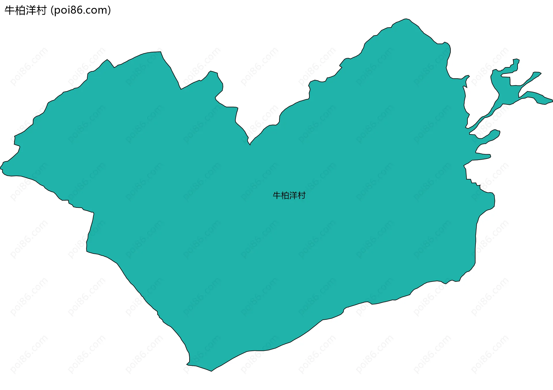 牛柏洋村边界地图