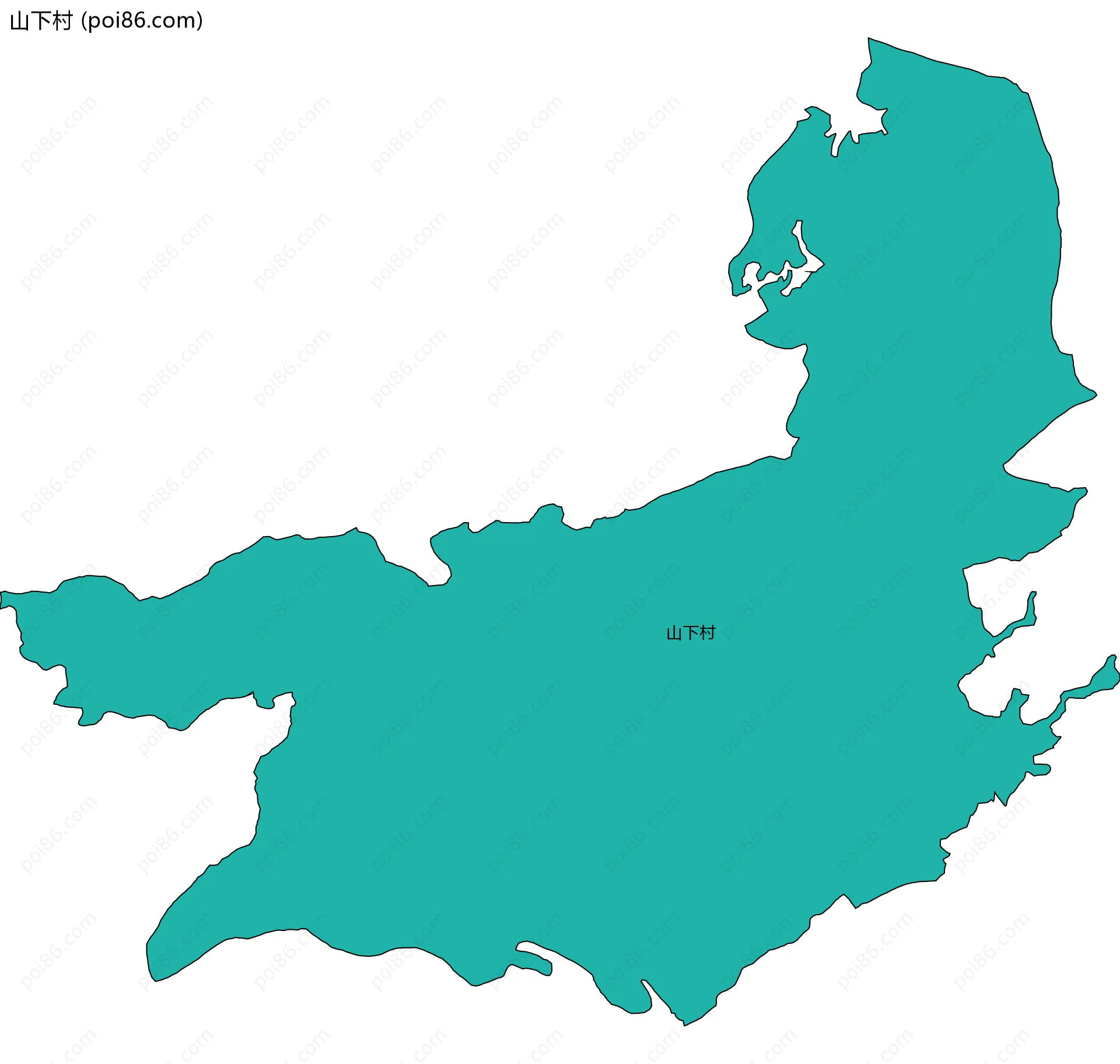 山下村边界地图