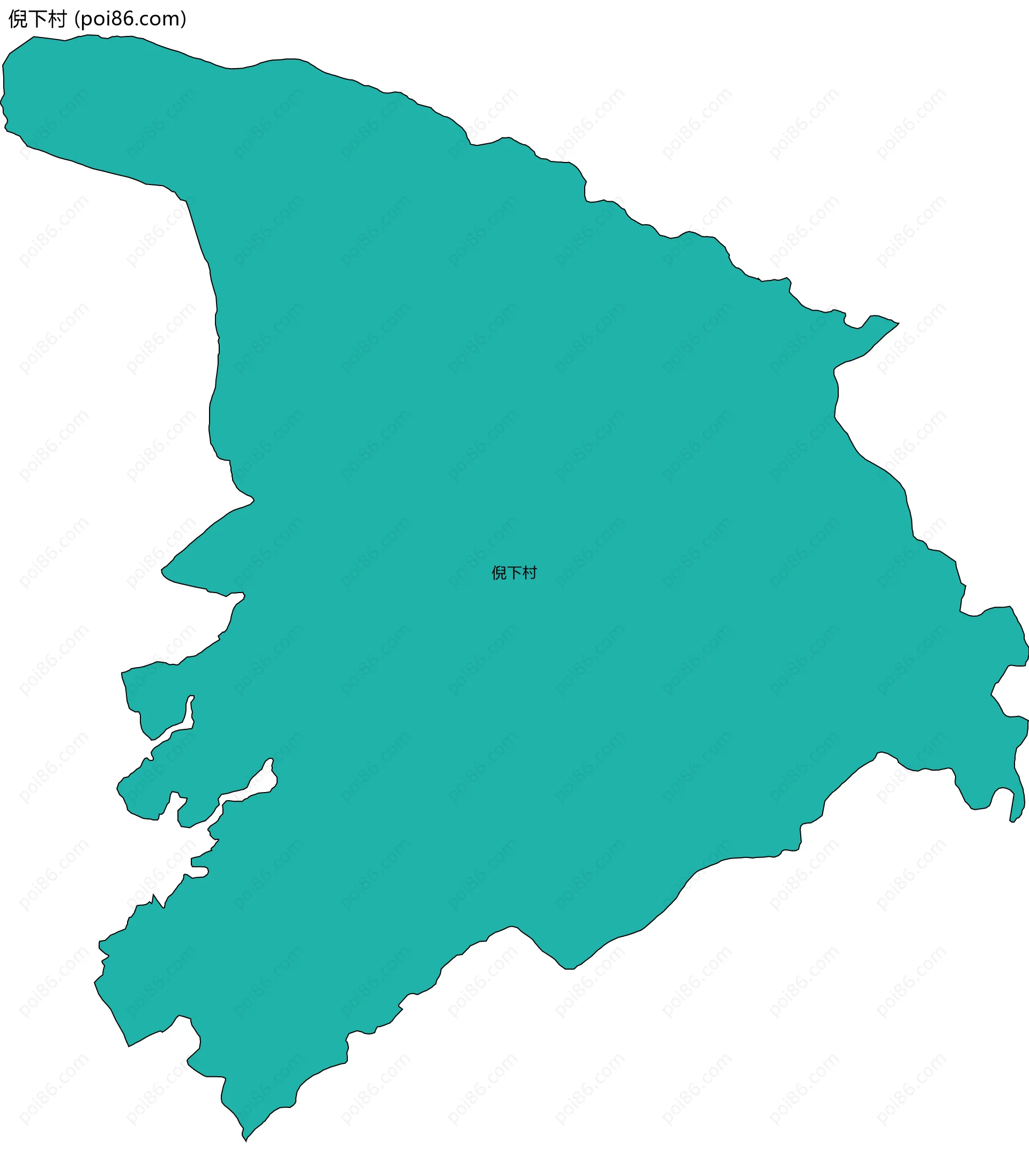 倪下村边界地图