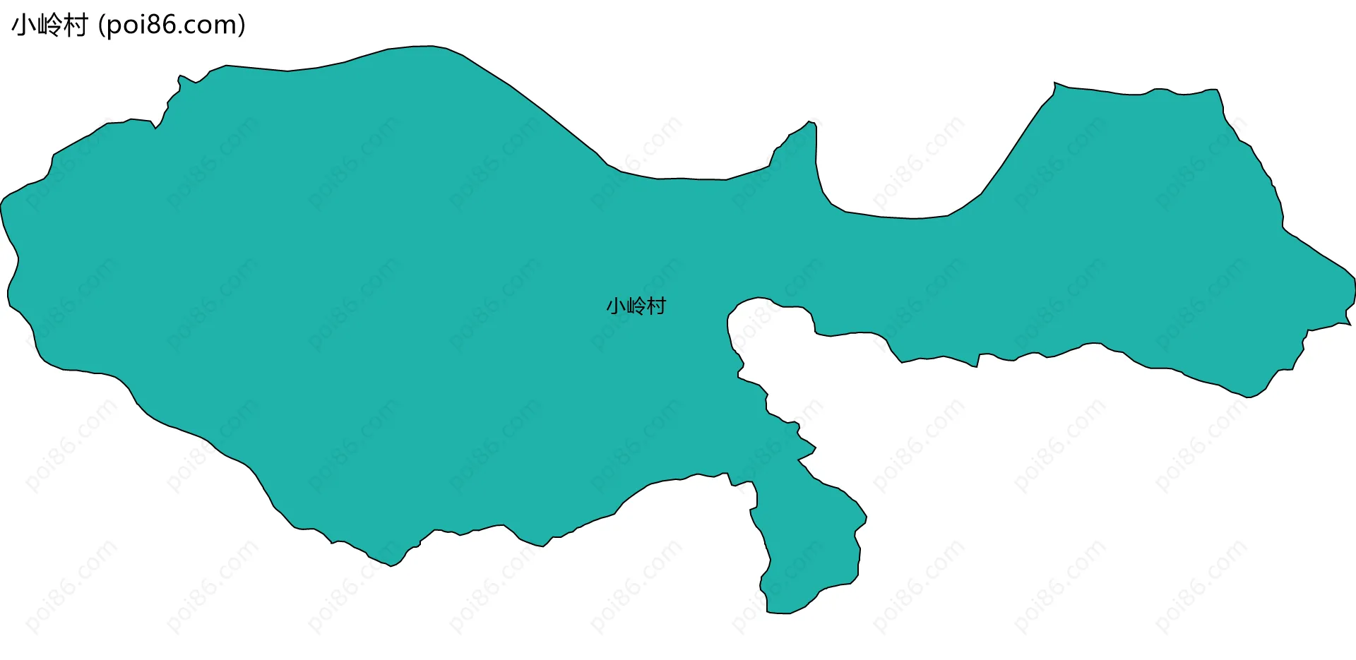 小岭村边界地图