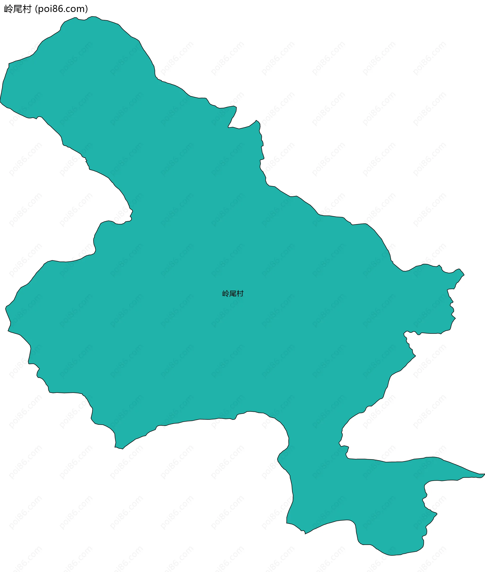 岭尾村边界地图