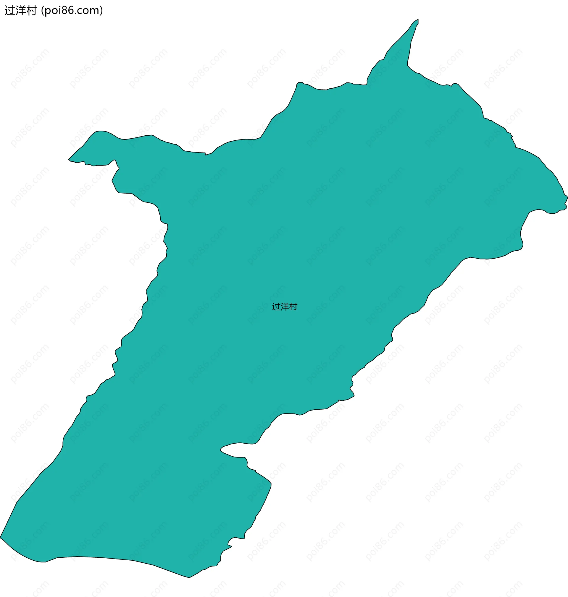 过洋村边界地图