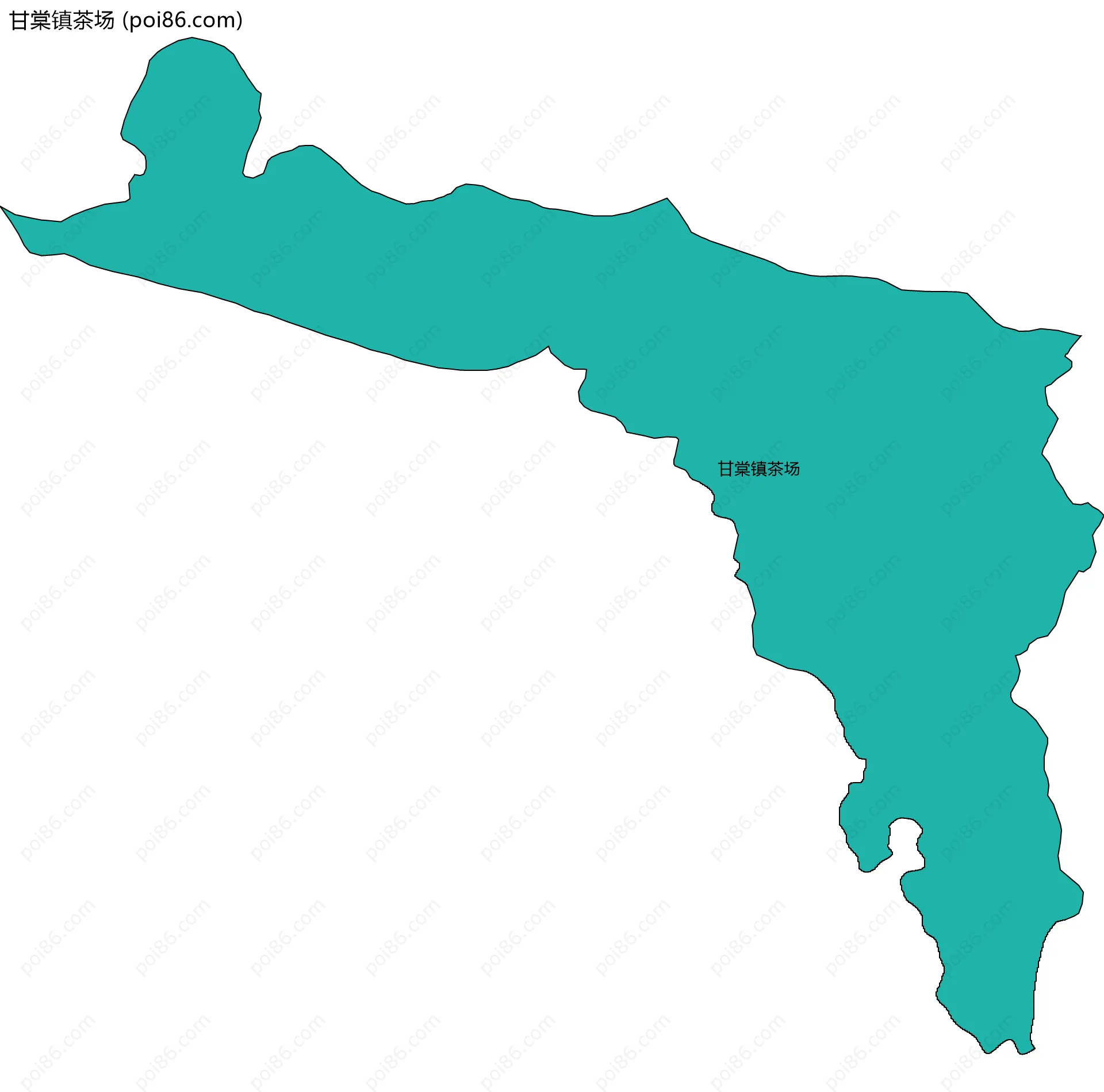 甘棠镇茶场边界地图