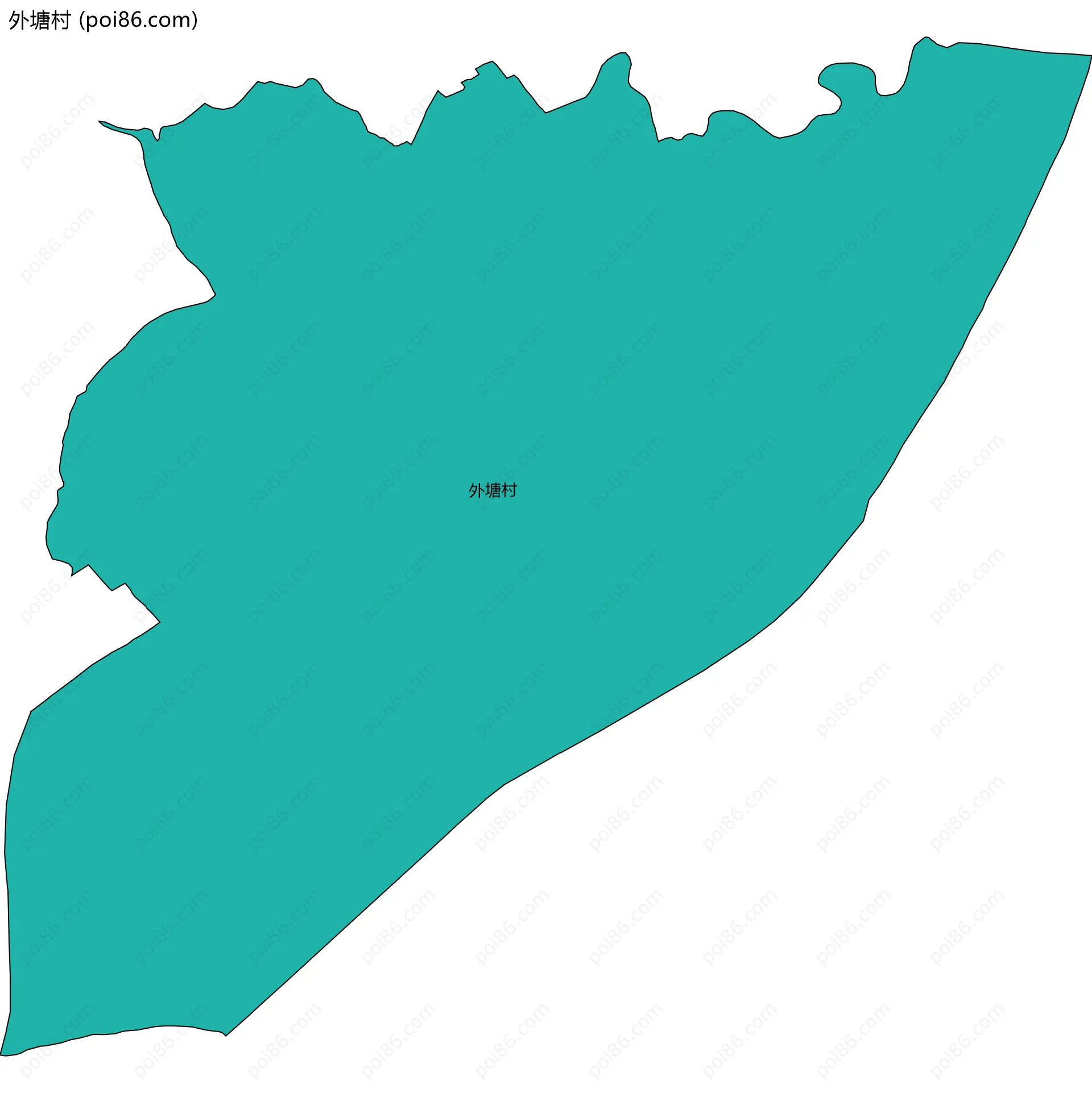 外塘村边界地图