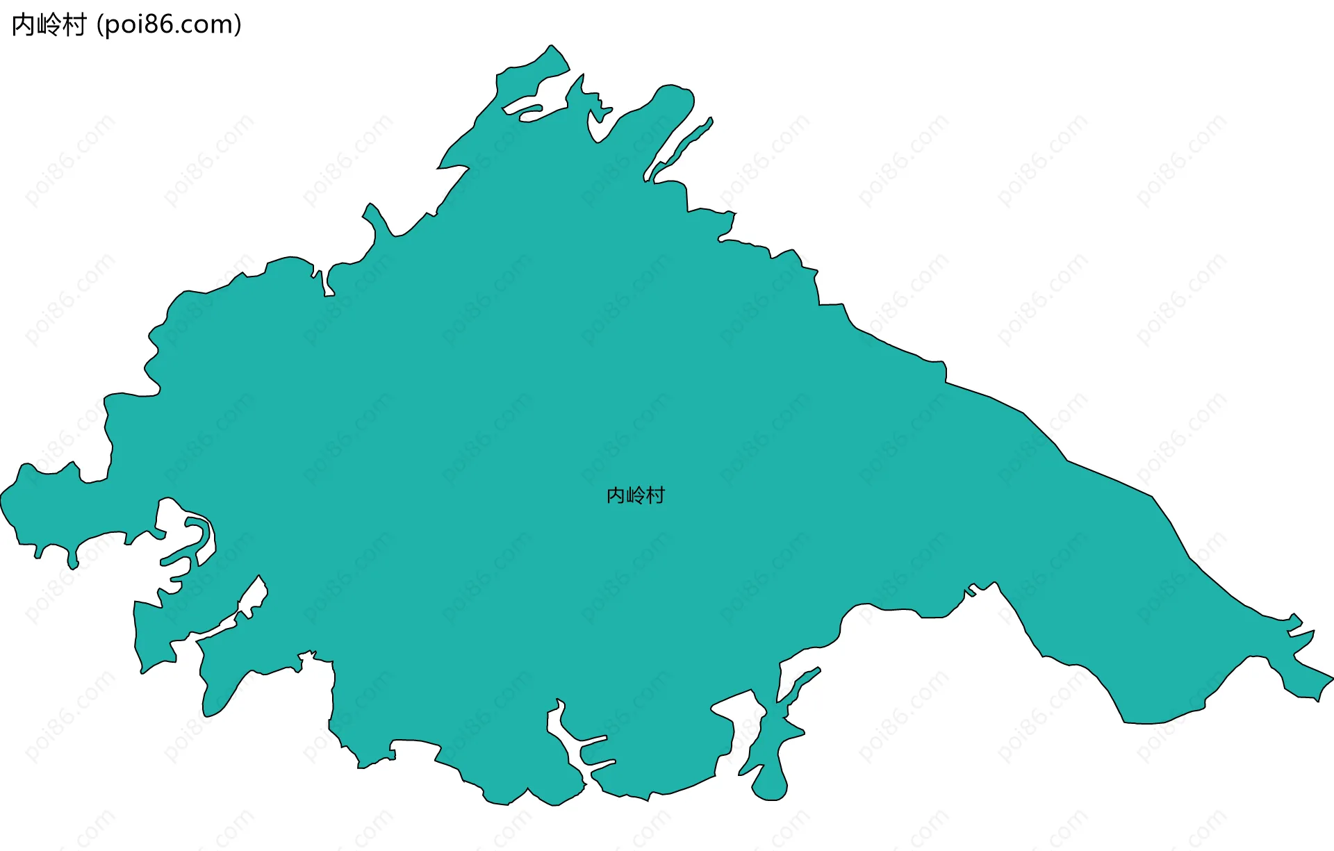 内岭村边界地图