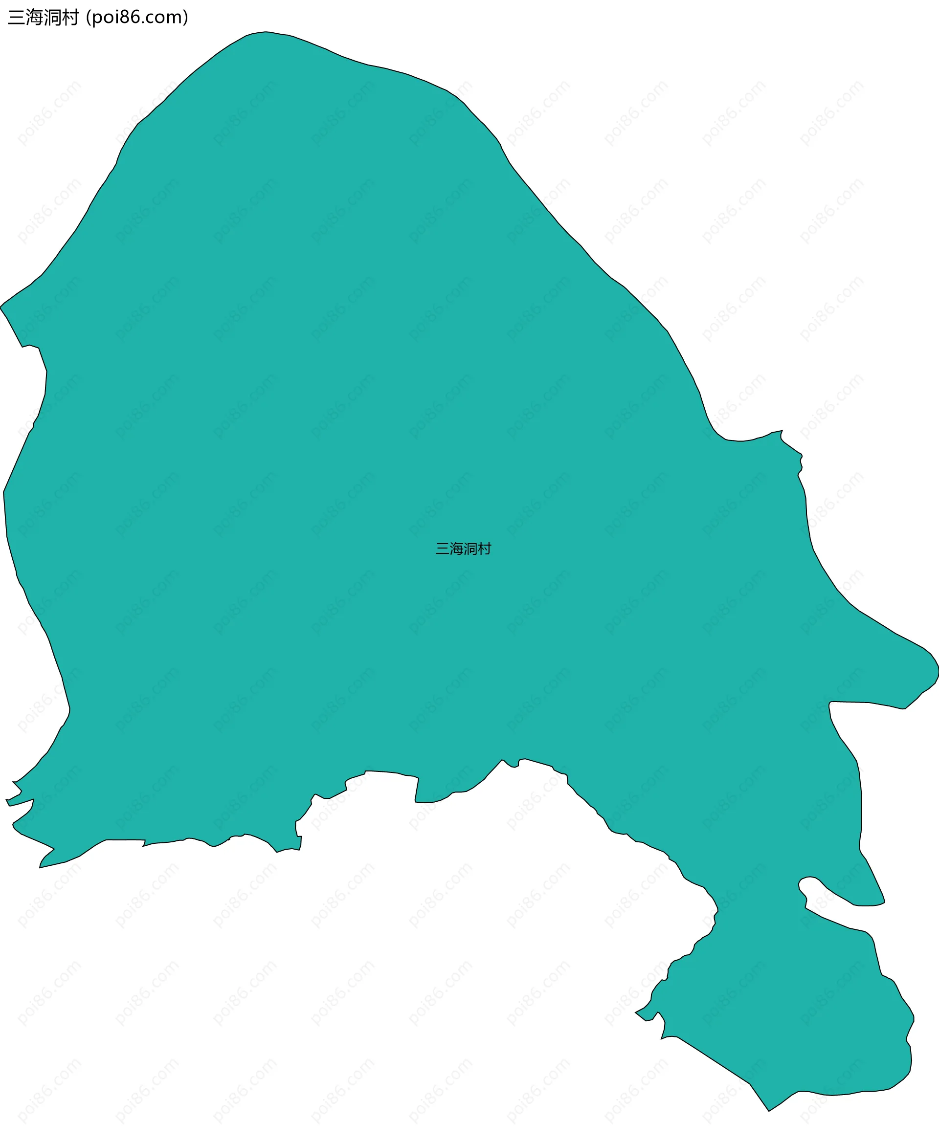 三海洞村边界地图