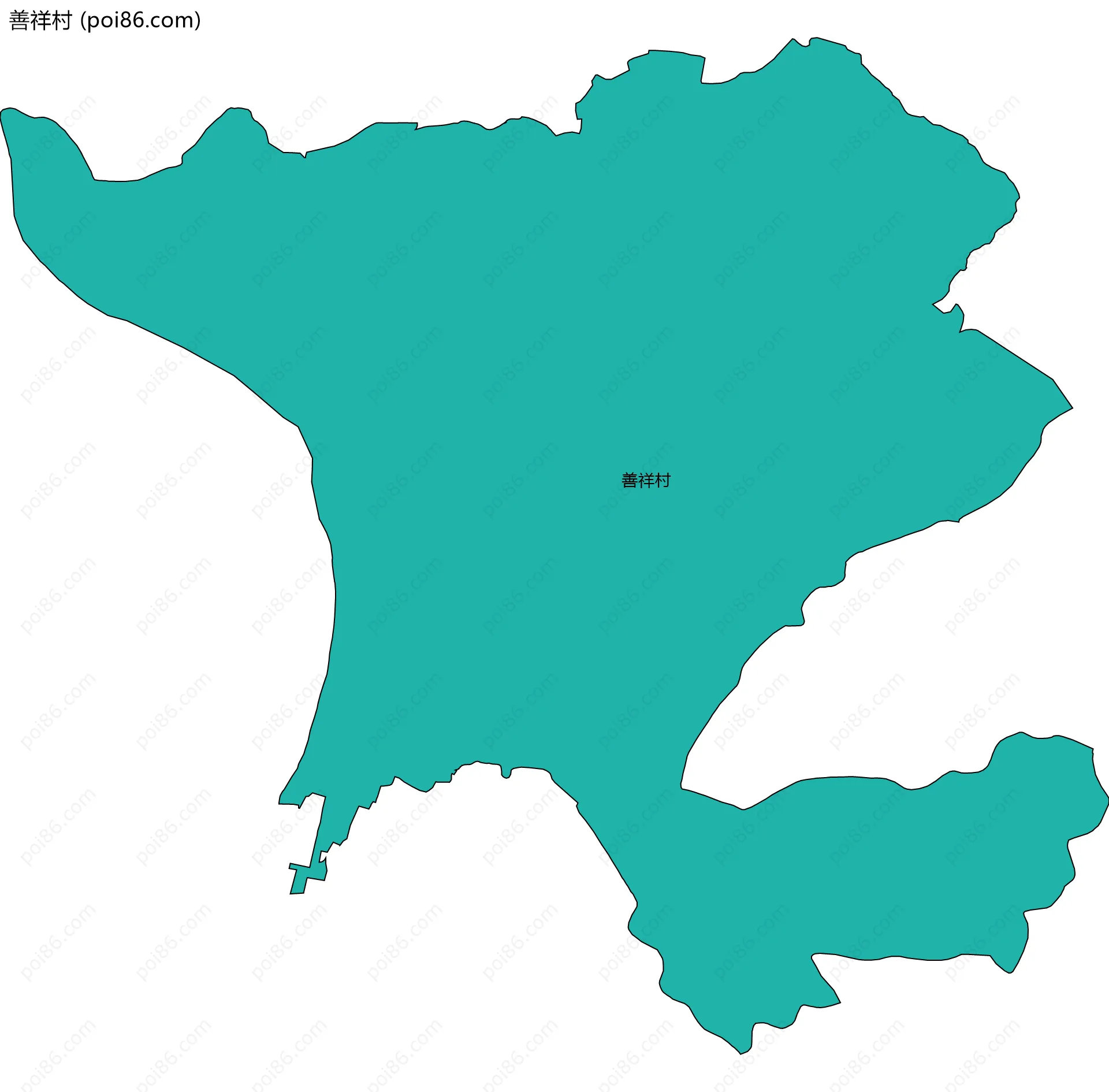 善祥村边界地图