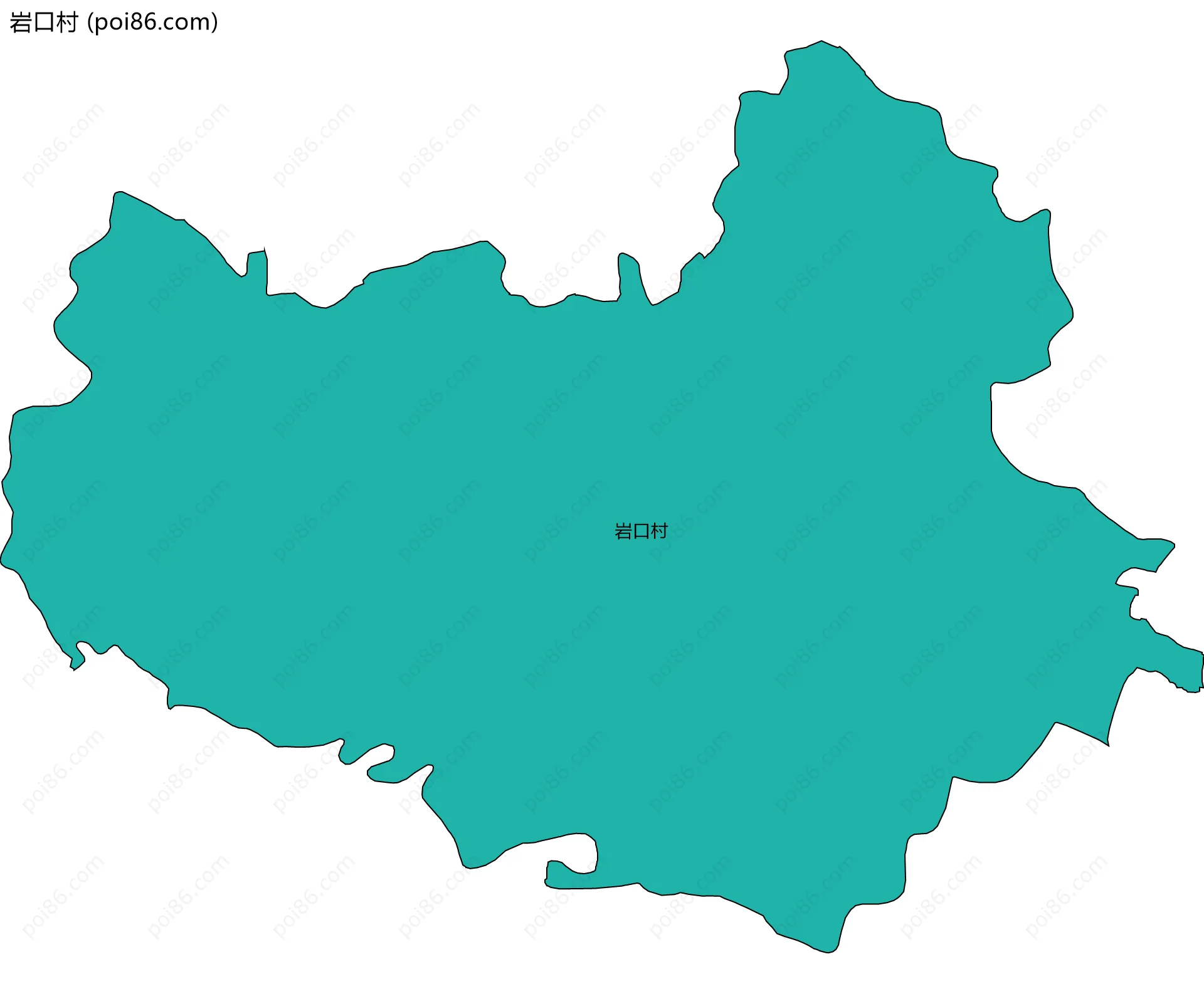 岩口村边界地图