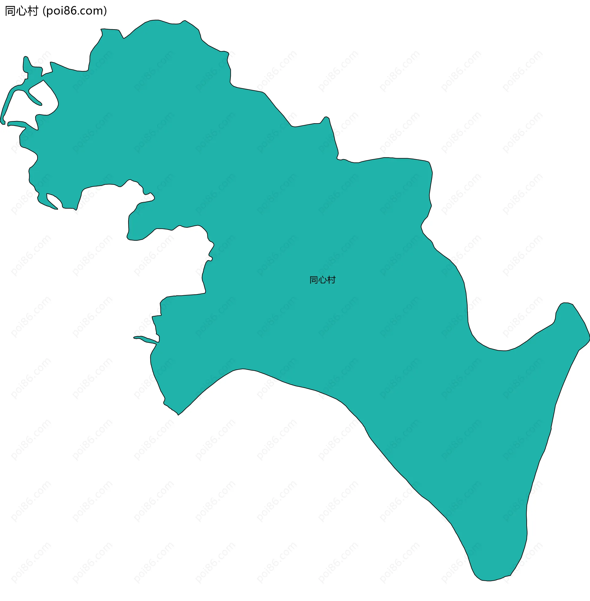 同心村边界地图