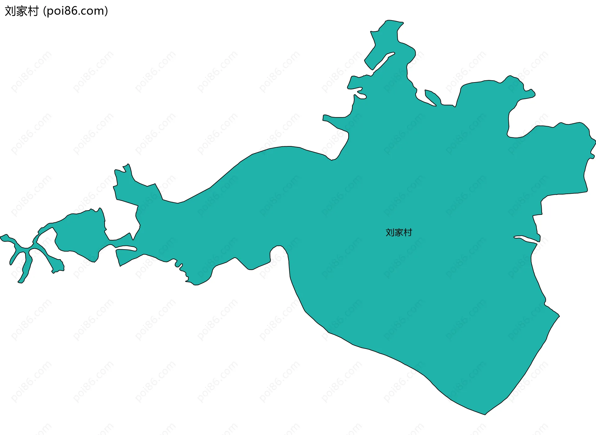 刘家村边界地图
