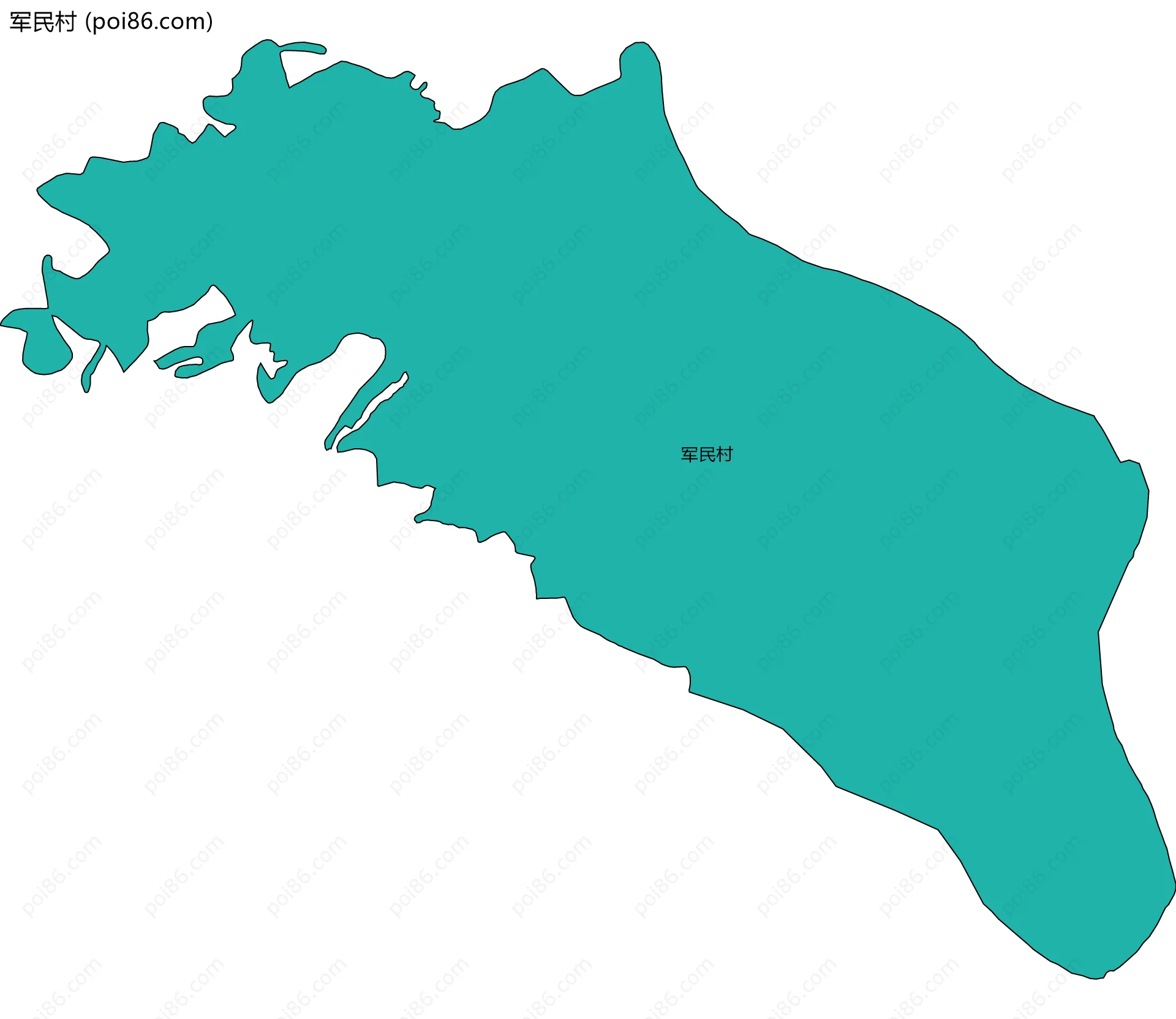 军民村边界地图