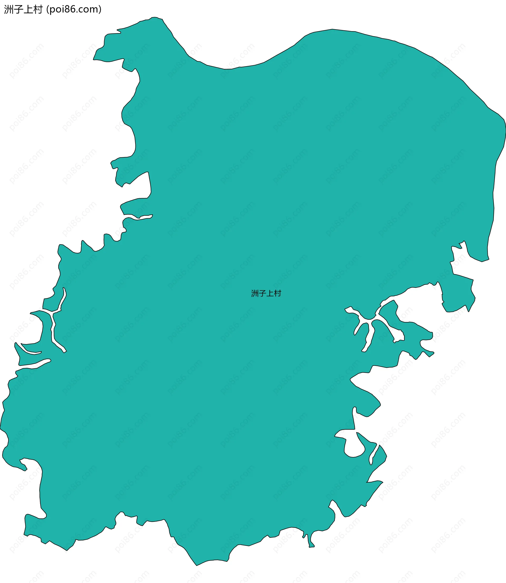 洲子上村边界地图