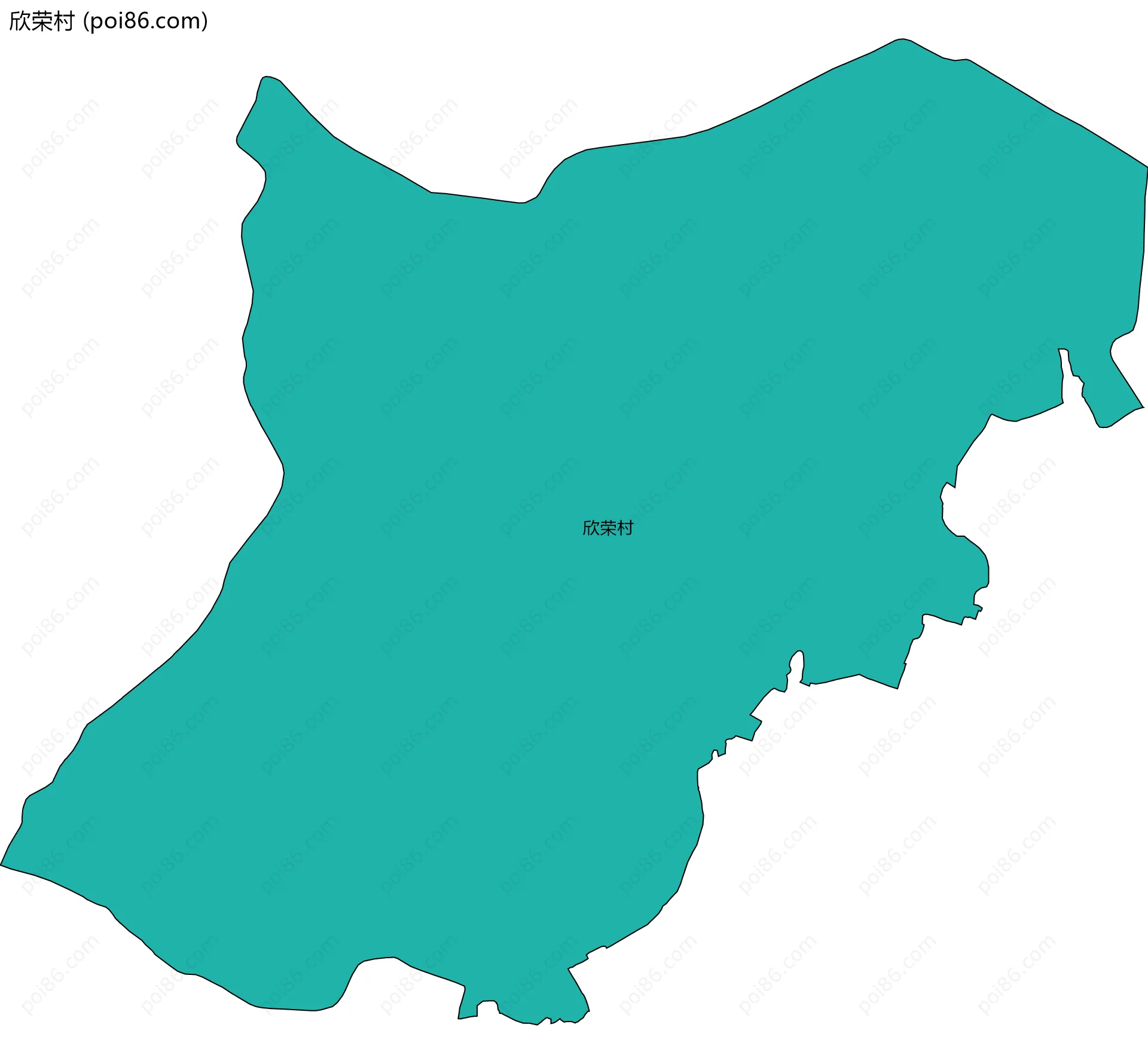 欣荣村边界地图