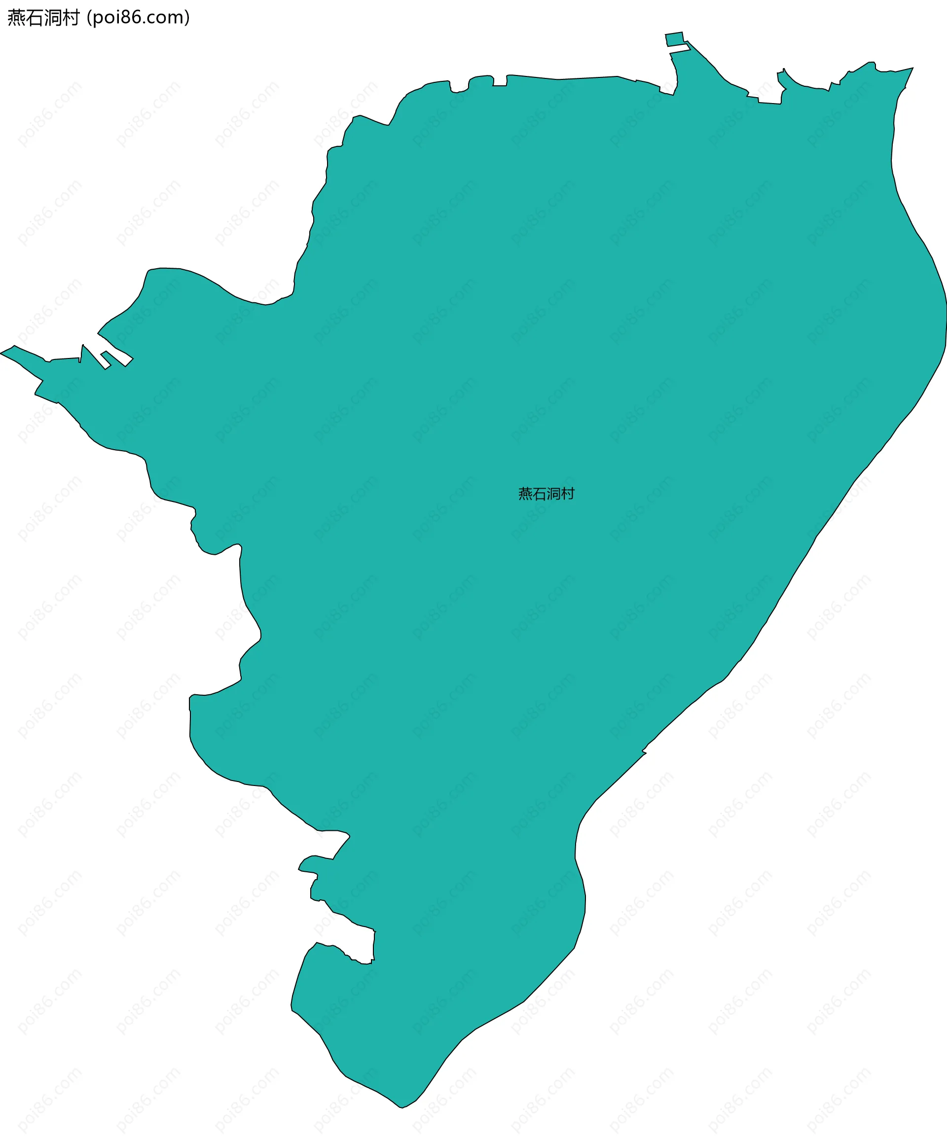 燕石洞村边界地图