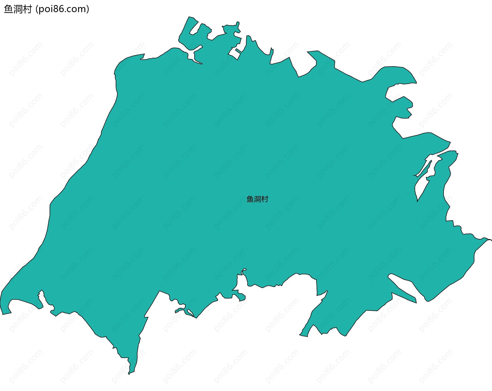 鱼洞村边界地图