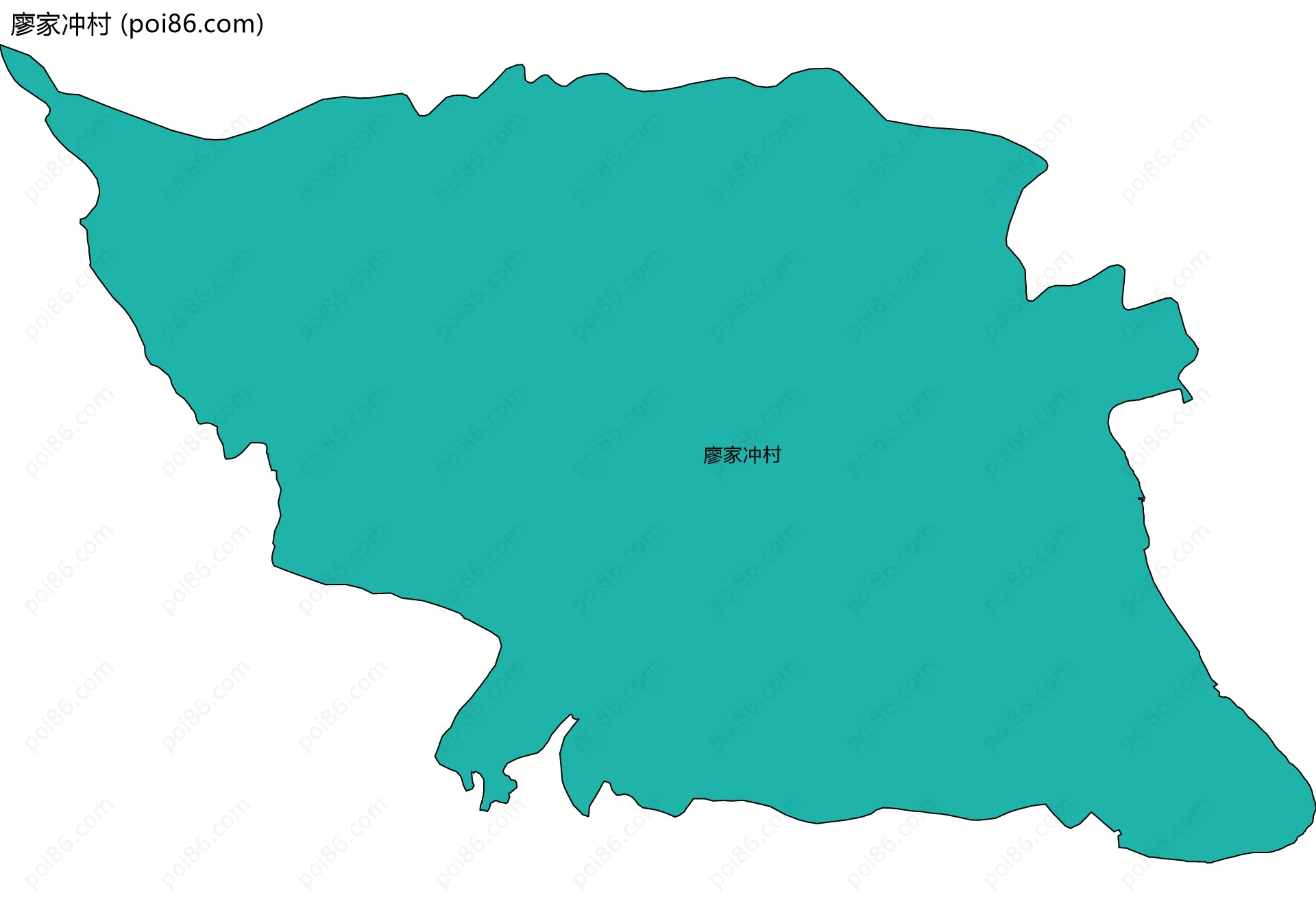廖家冲村边界地图
