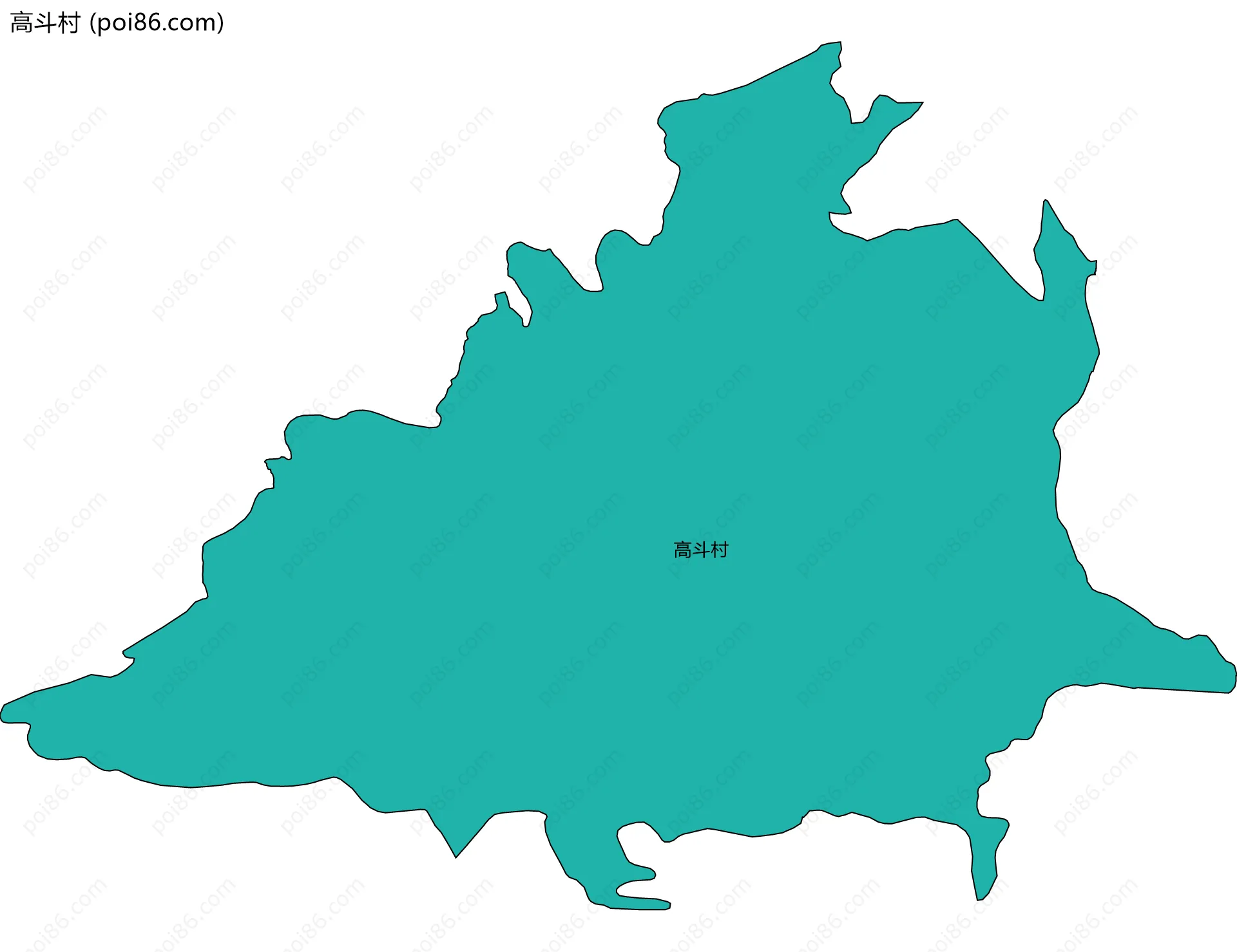 高斗村边界地图