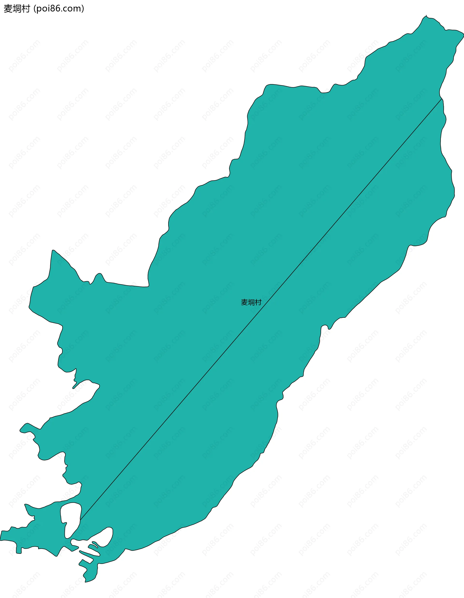 麦垌村边界地图