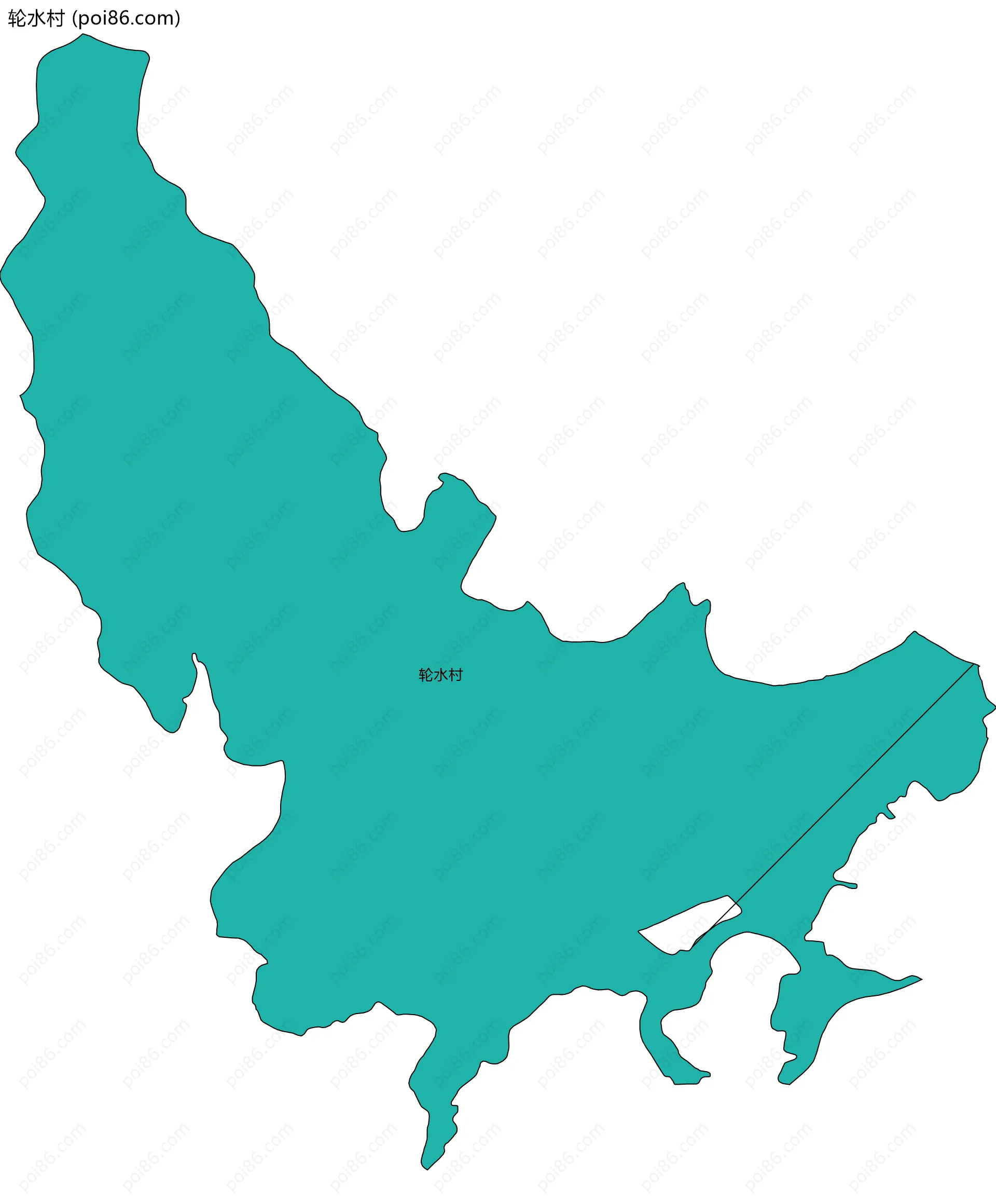 轮水村边界地图