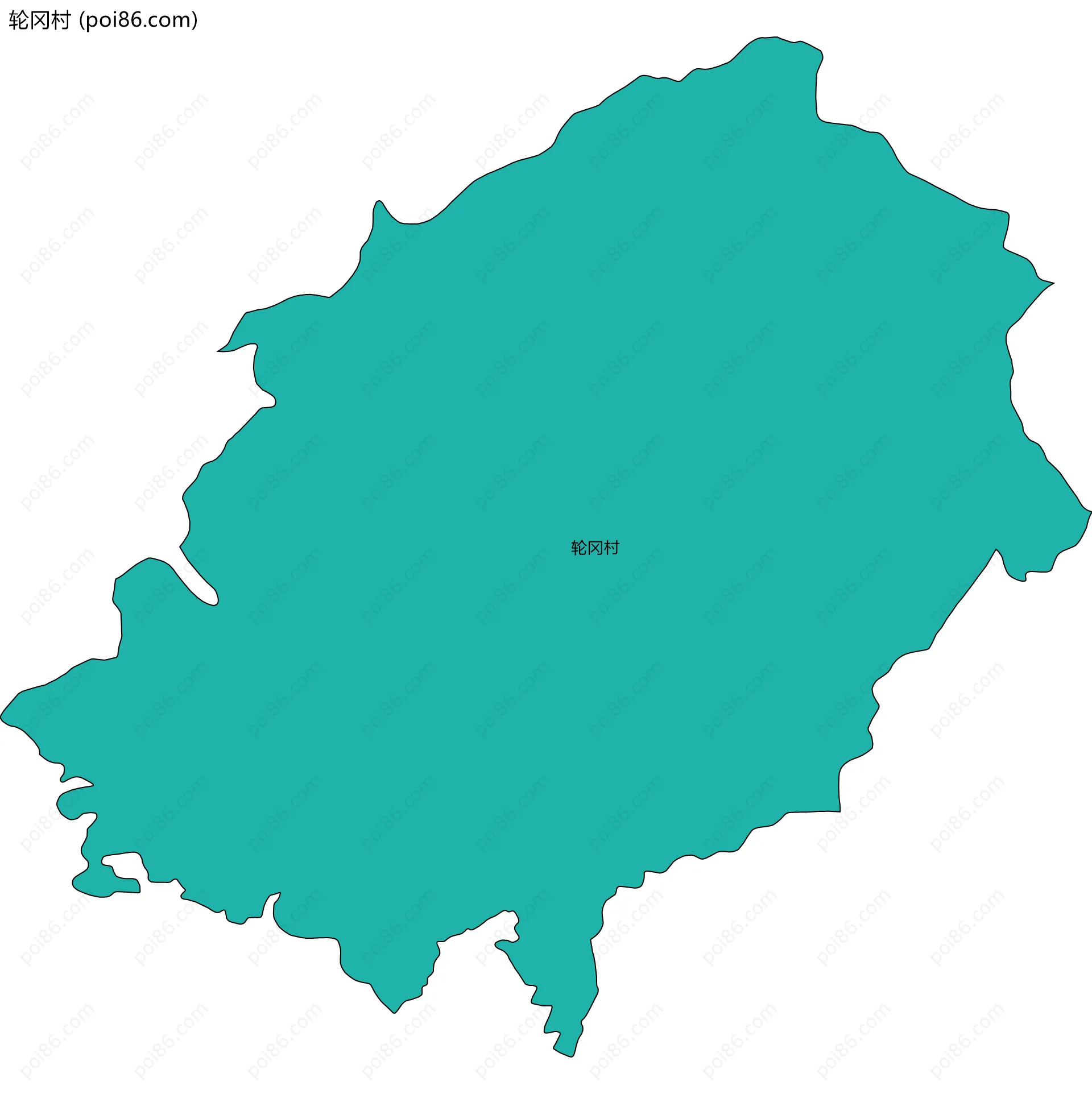 轮冈村边界地图