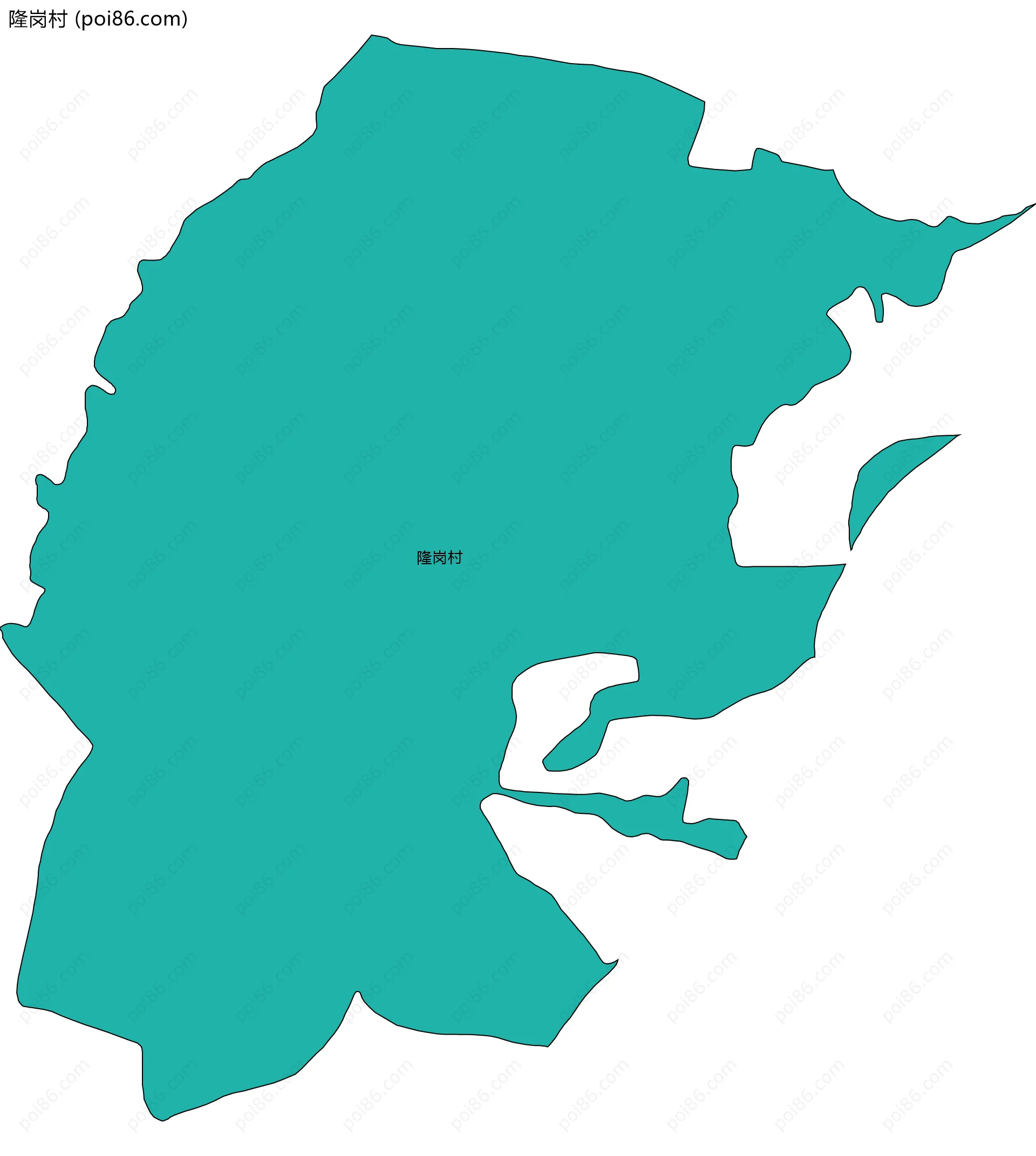 隆岗村边界地图