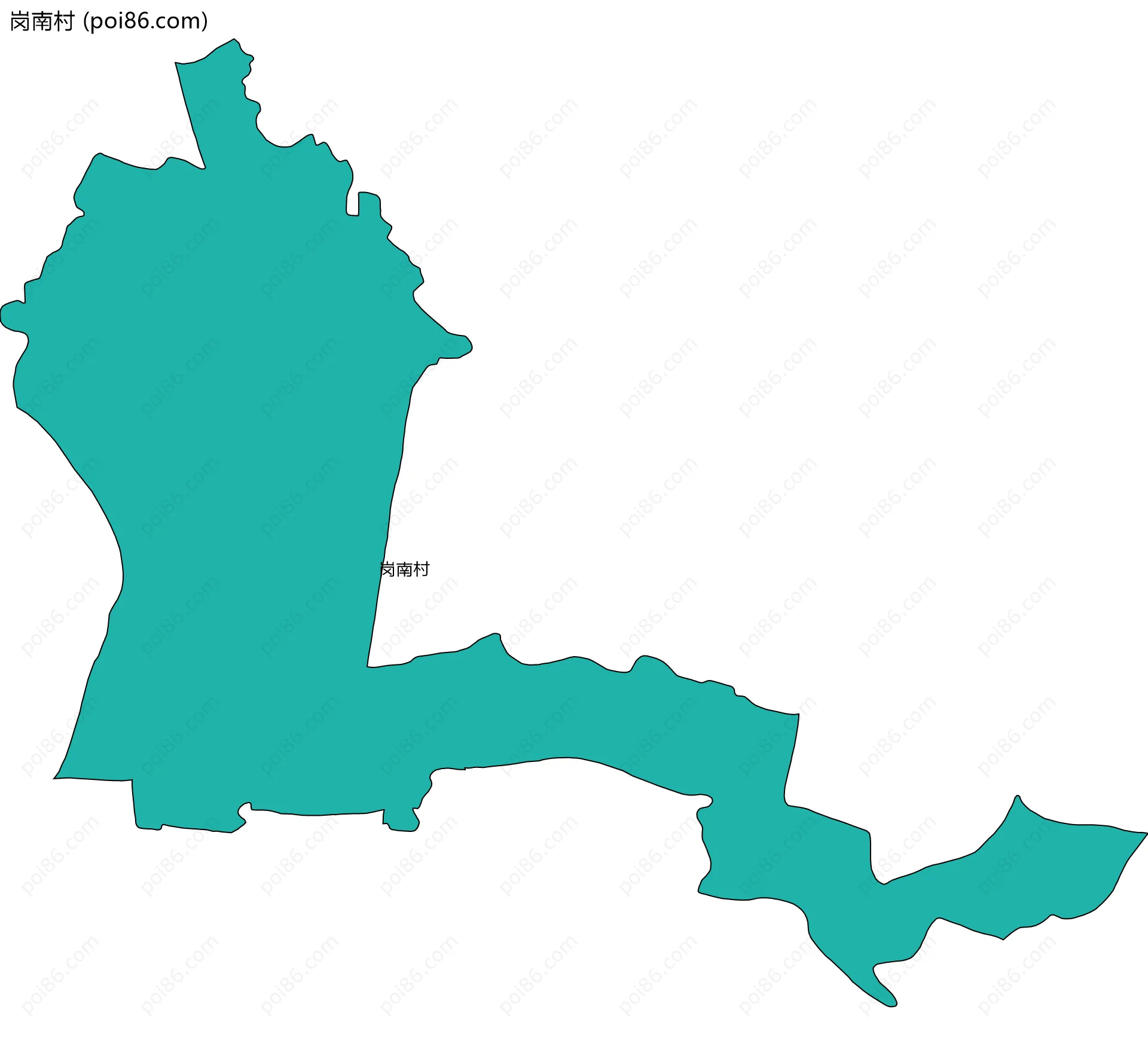 岗南村边界地图