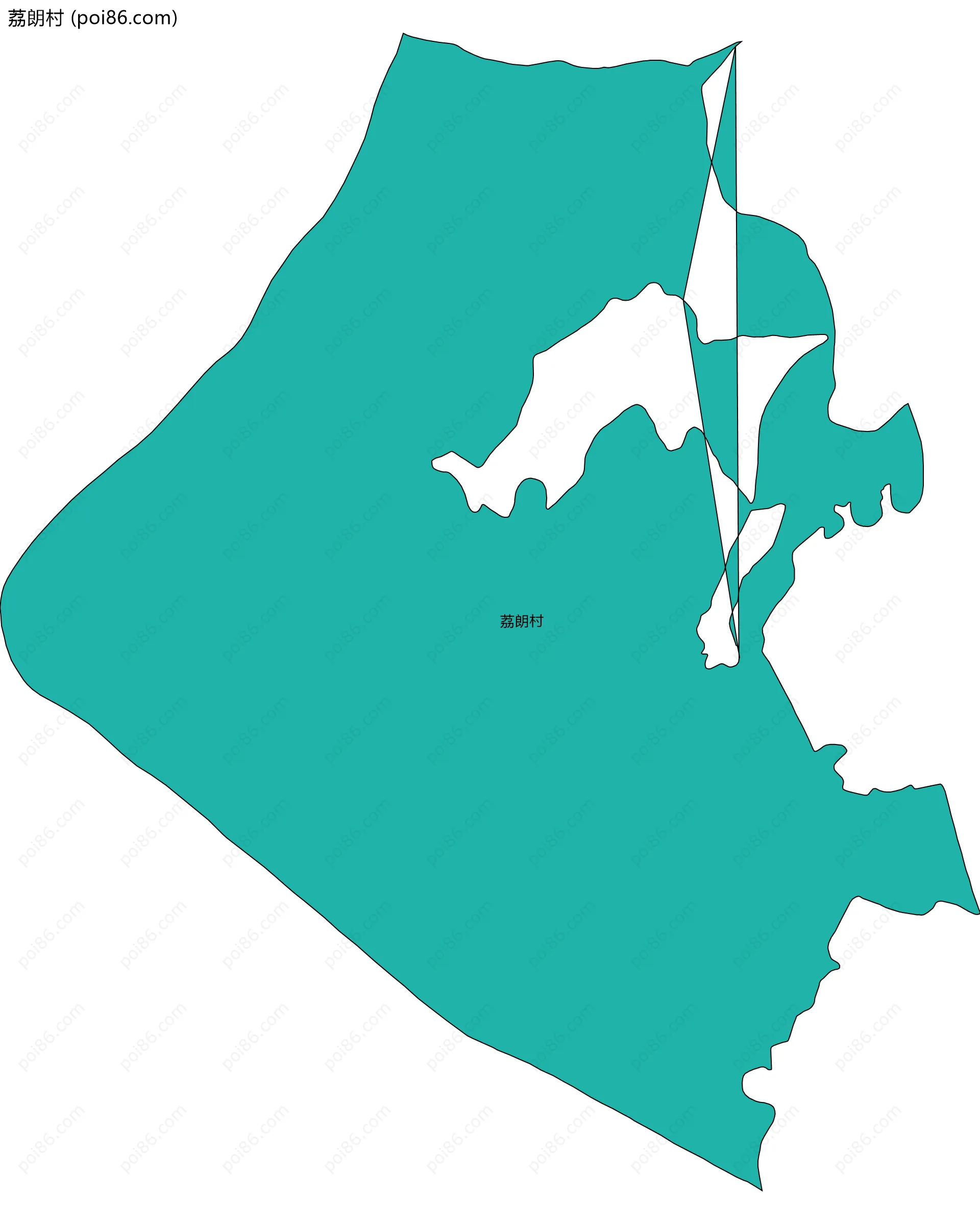 荔朗村边界地图