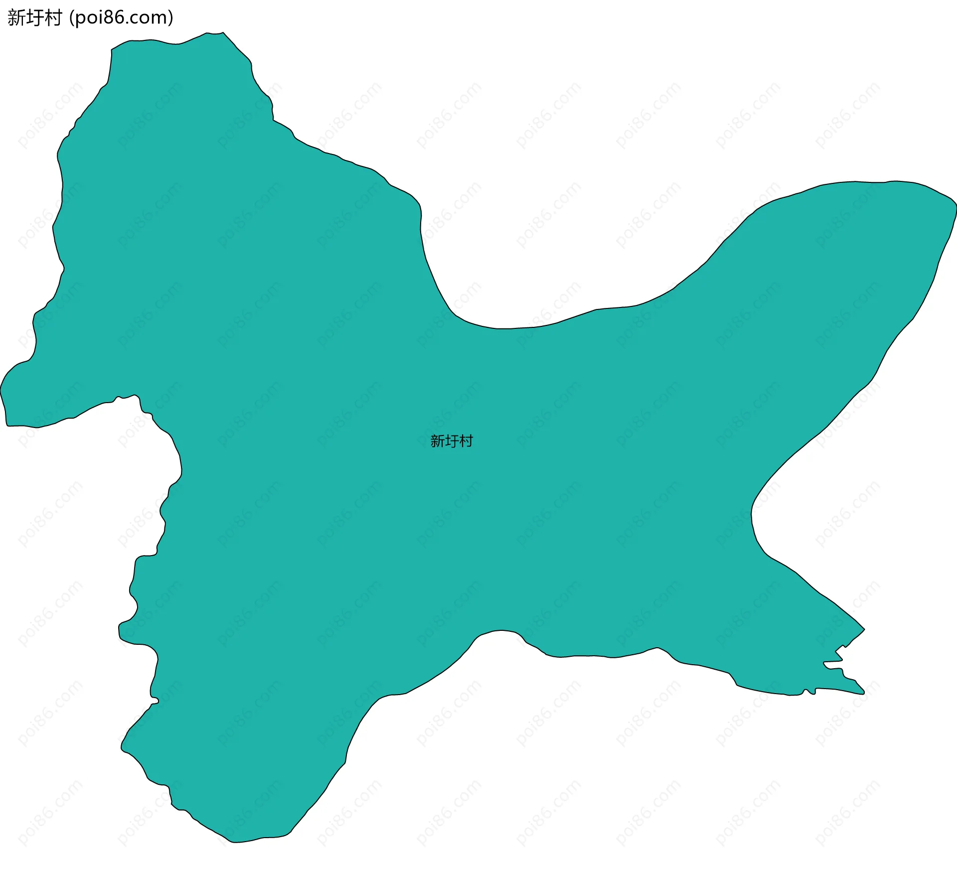 新圩村边界地图