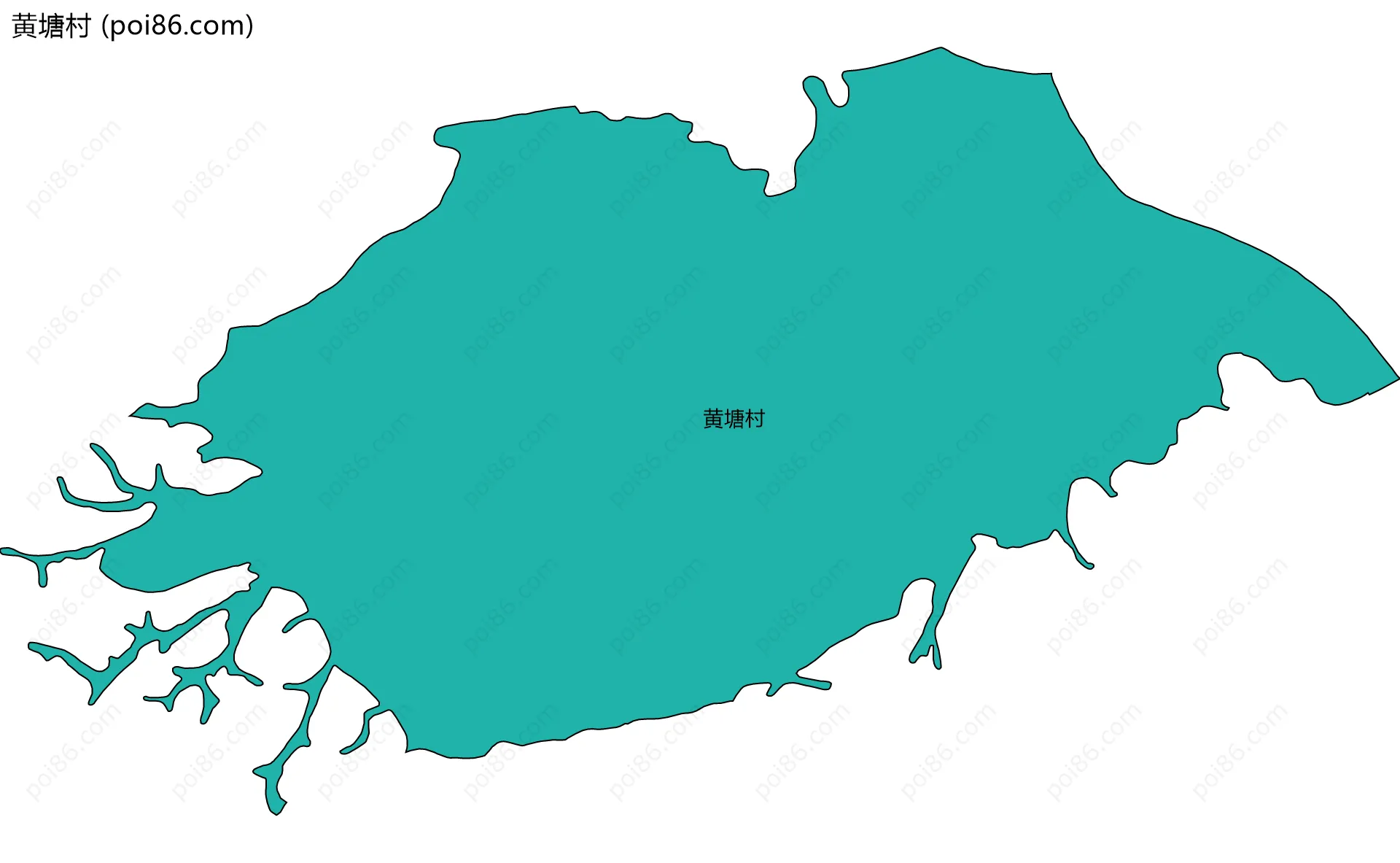 黄塘村边界地图