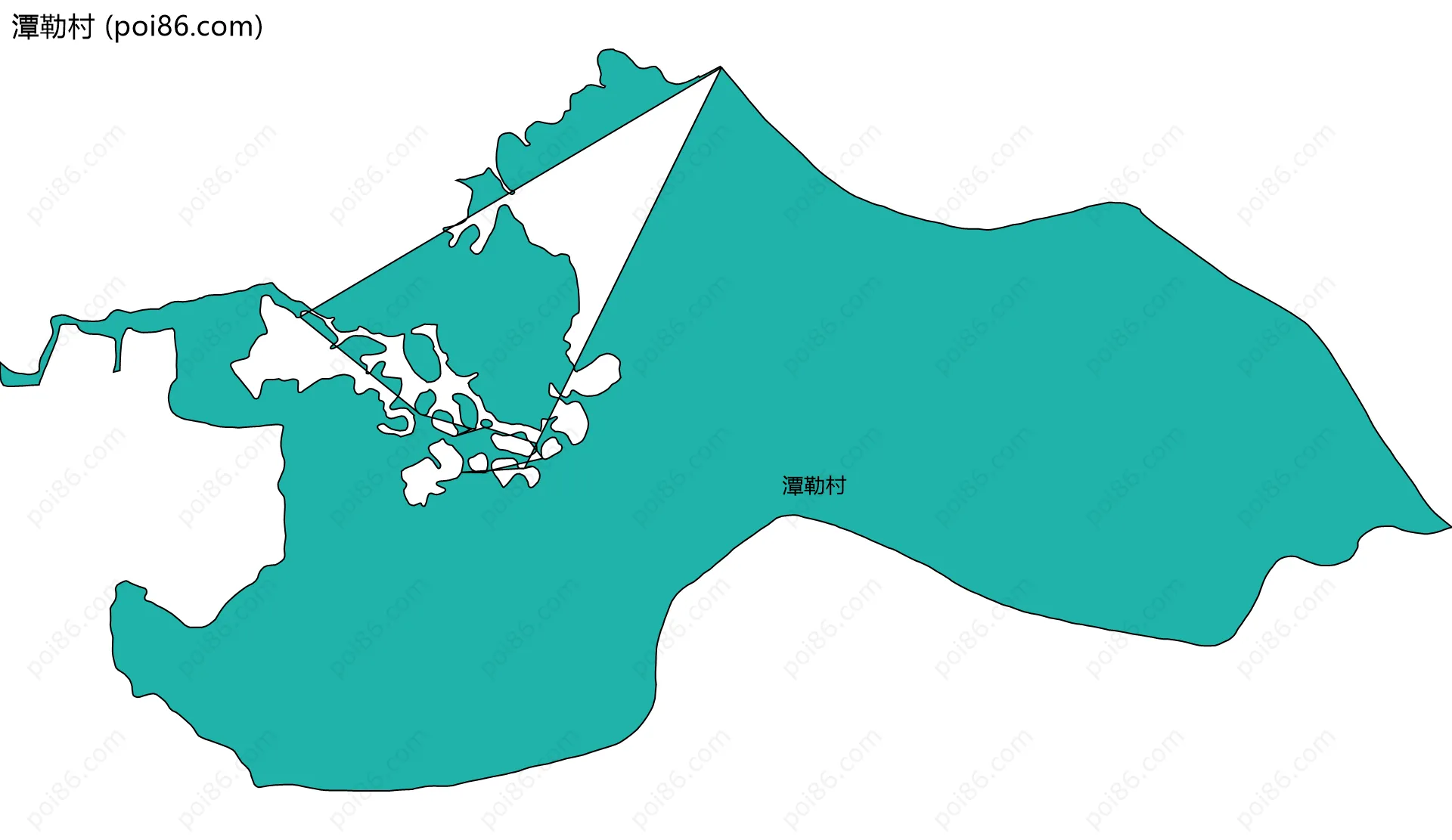 潭勒村边界地图