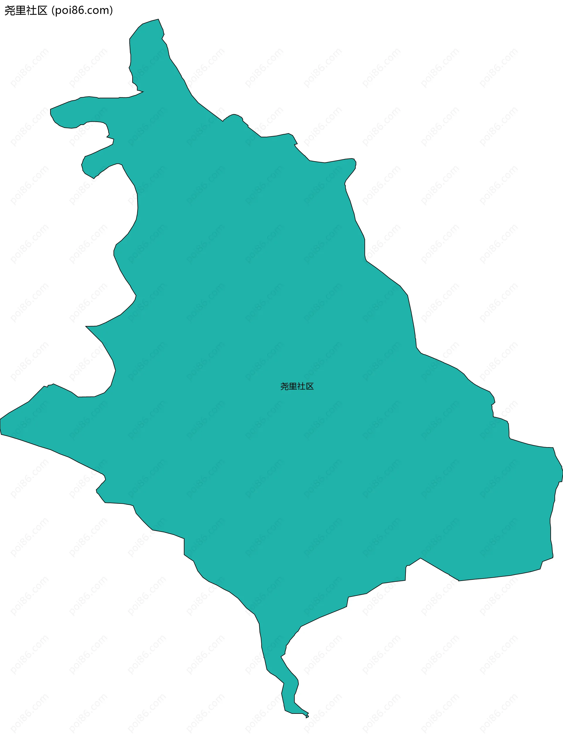 尧里社区边界地图