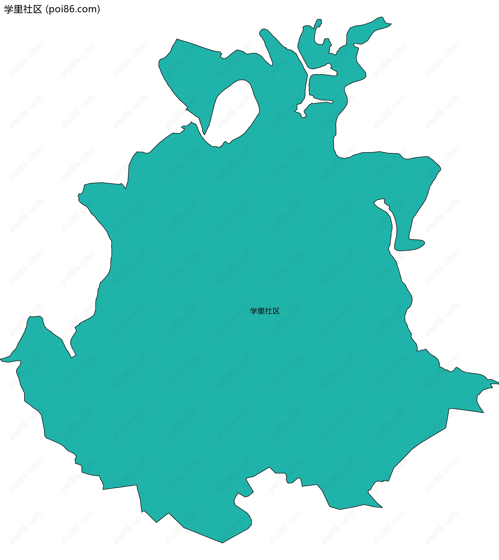 学里社区边界地图